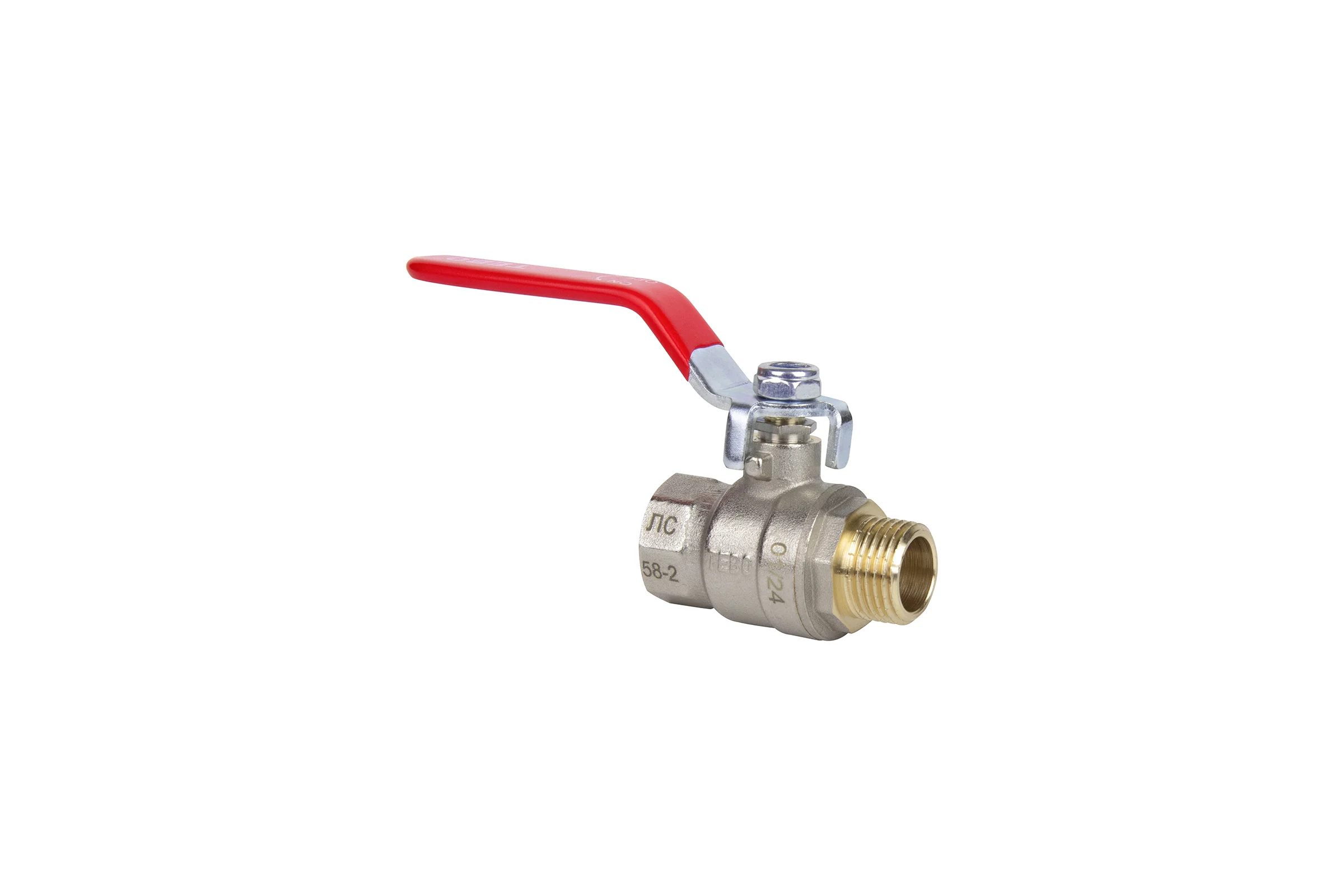 Кран шаровой полный проход TEBO ВН/НАР 1.1/2" ручка T-КШ.202.112.КР.CN