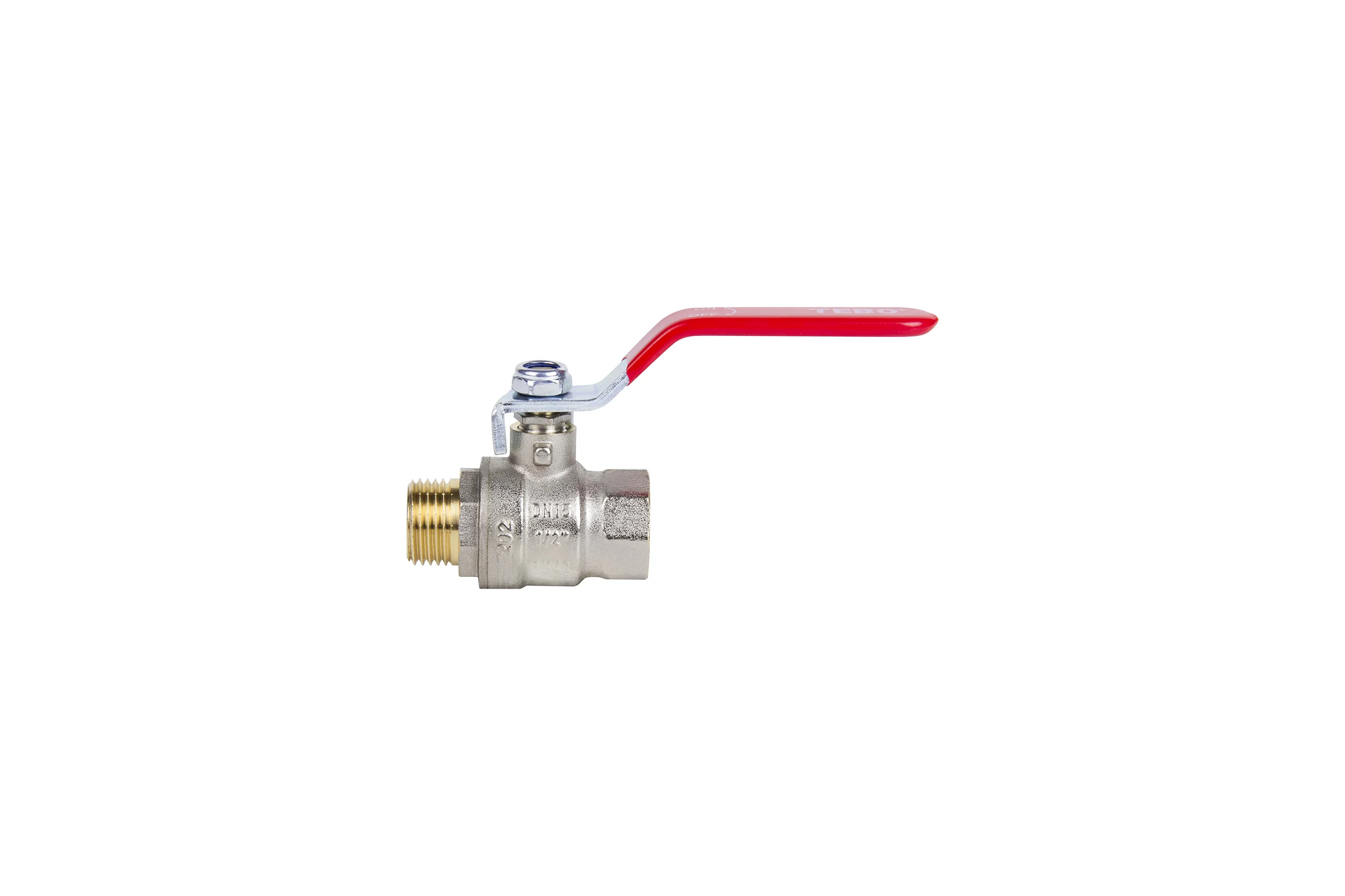 Кран шаровой полный проход TEBO ВН/НАР 1.1/2" ручка T-КШ.202.112.КР.CN