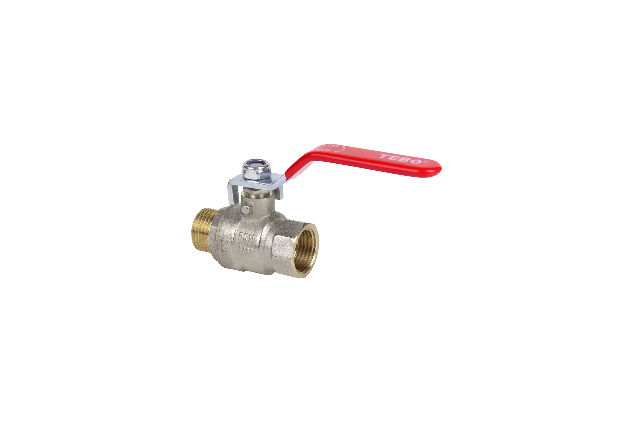 Кран шаровой полный проход TEBO ВН/НАР 3/4" ручка T-КШ.202.34.КР.CN