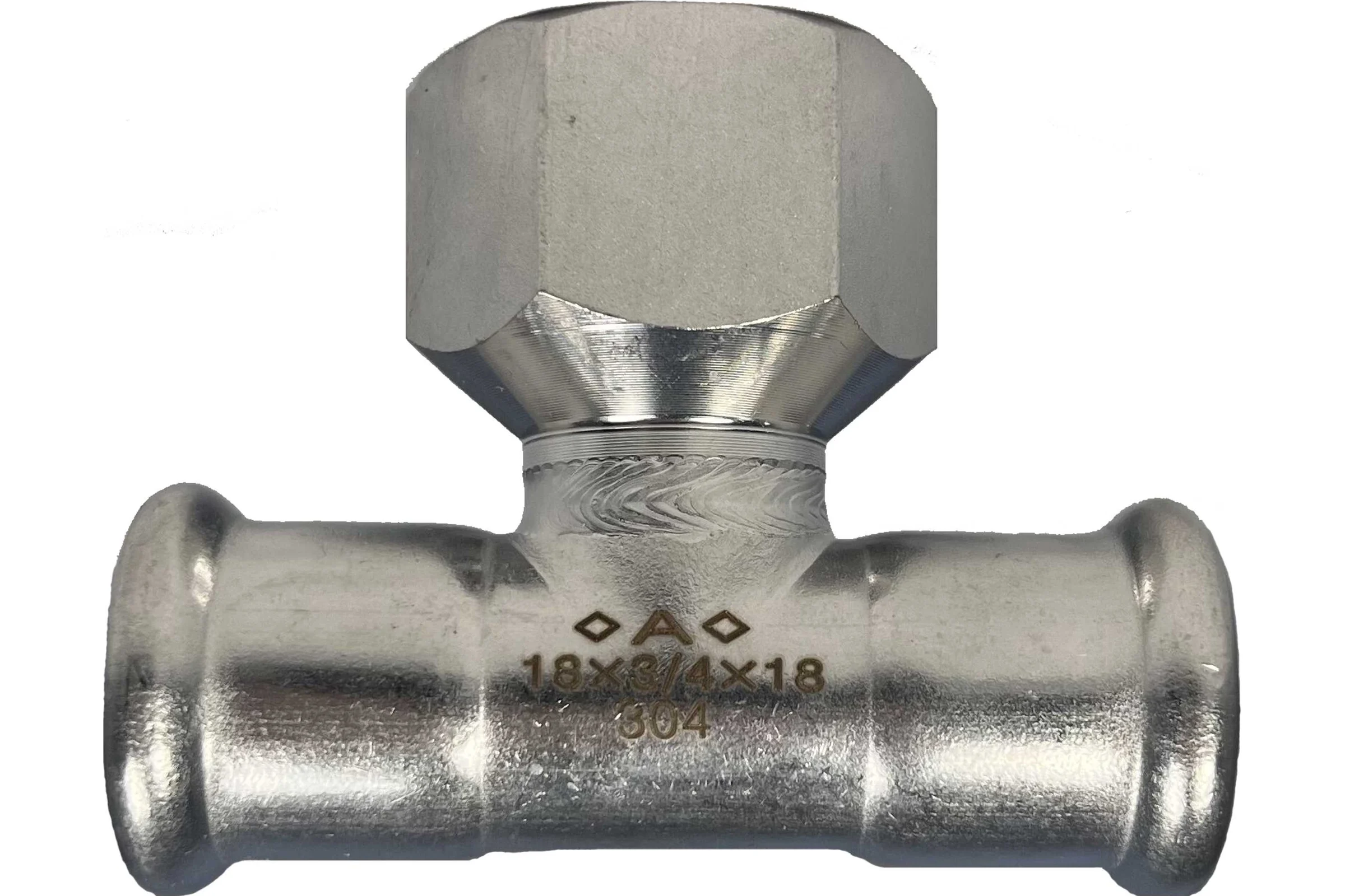 Пресс-тройник Conex Banninger IBP A-Press Inox нержавеющая сталь AISI304 с внутренней резьбой - 18x3/4x18 мм PS24130G0180618