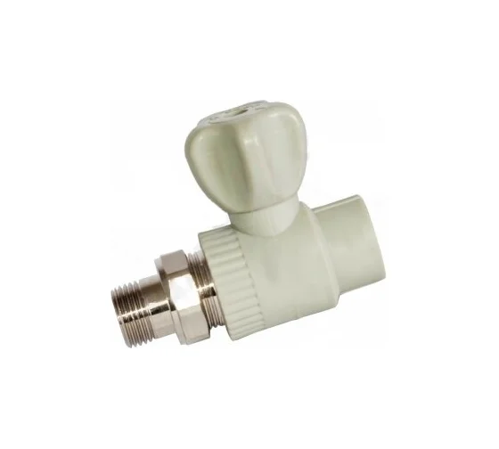 Кран VALFEX PP-R серый шаровой Дн 20х1/2 НР прям д/рад 10149020Г 007-7691