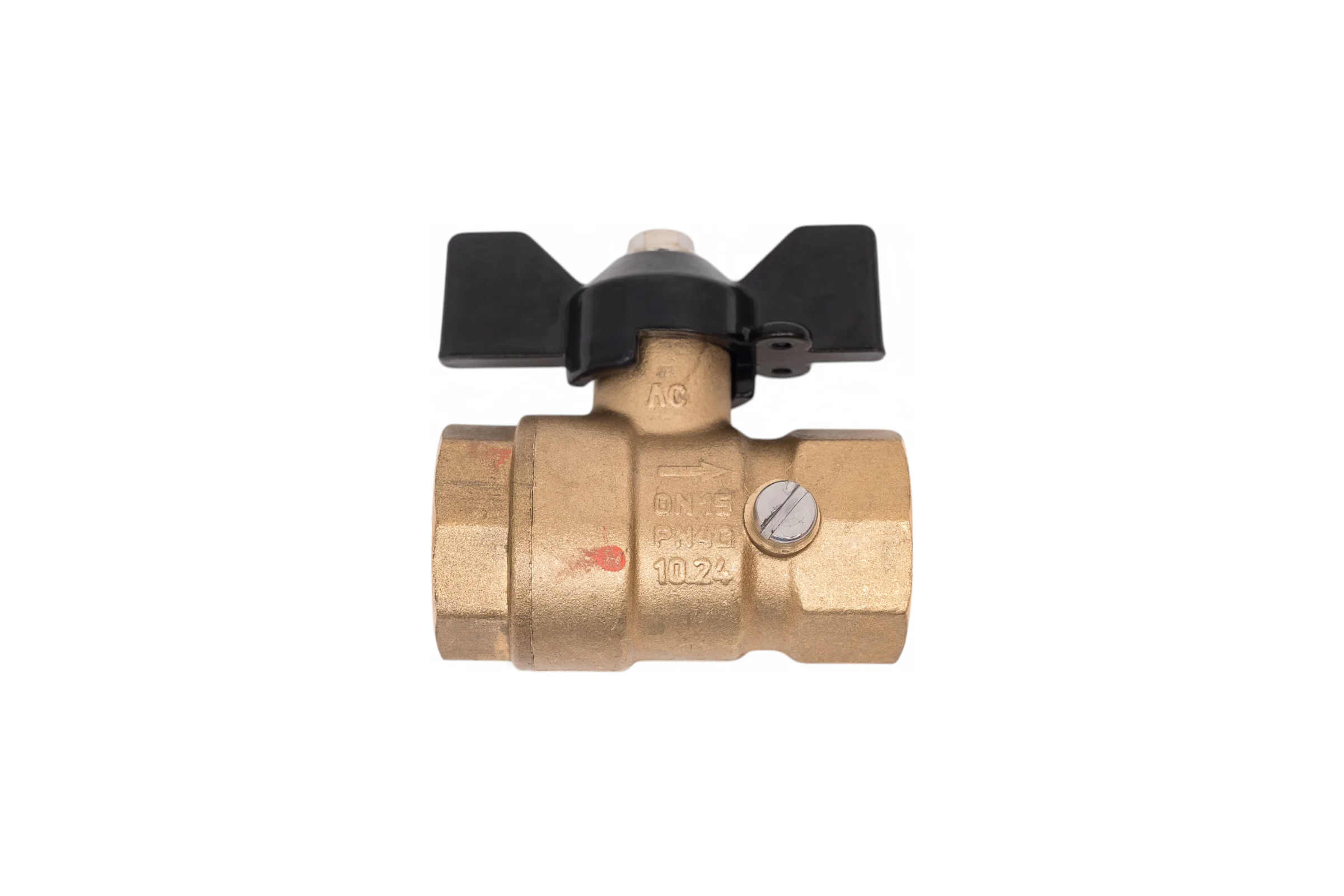 Шаровой кран для манометра LD PRIDE 1/2''вн - 1/2''вн с бабочкой, со спуском 554760