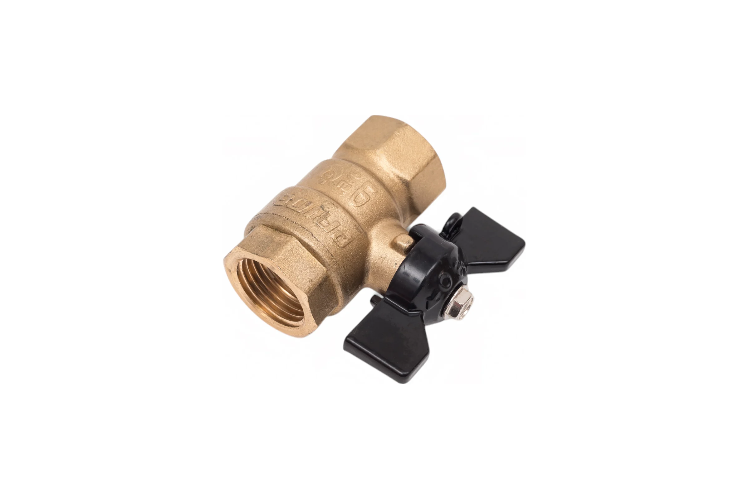 Шаровой кран для манометра LD PRIDE 1/2''вн - 1/2''вн с бабочкой, со спуском 554760