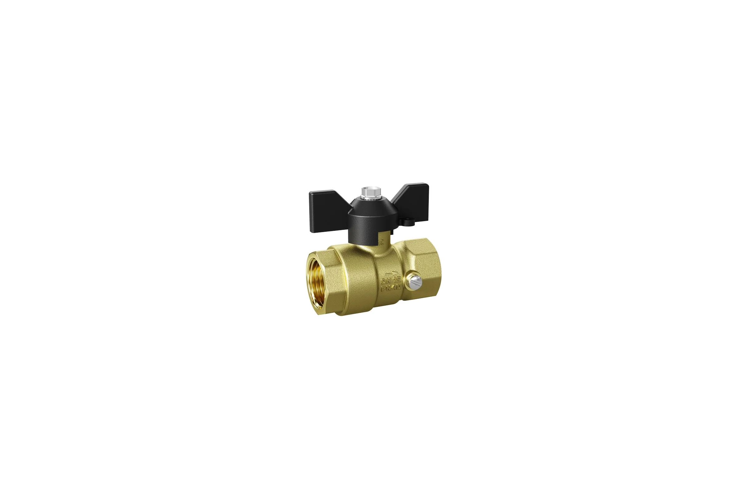 Шаровой кран для манометра LD PRIDE 1/2''вн - М20x1,5 с бабочкой, со спуском 554759