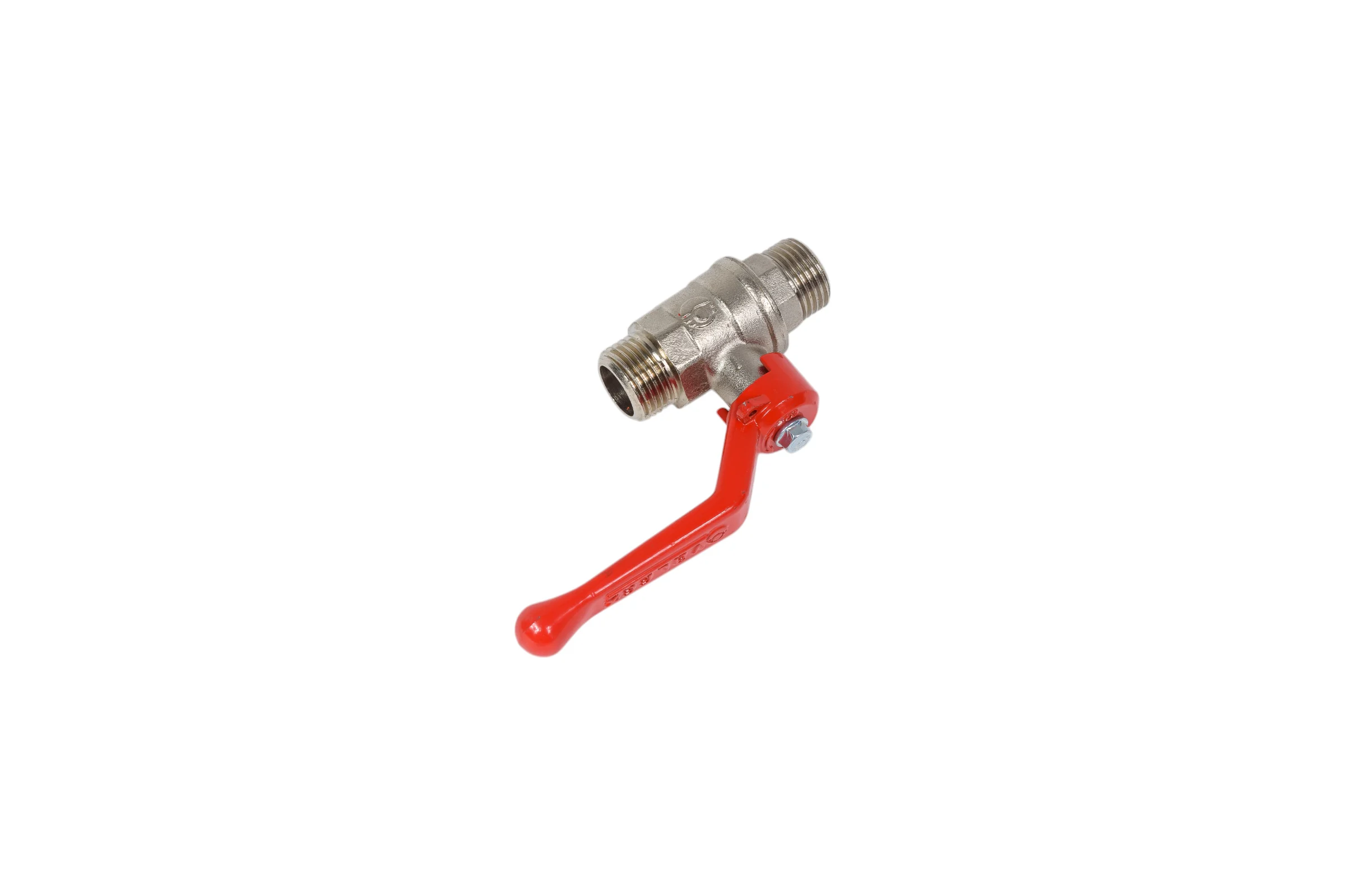 Шаровой кран для воды Valfex N/P59 1/2" НР/НР ручка-рычаг, латунный никелерованный 11Б27фт1М(96/24) VF.220.NR1.012.N/P59.Bir