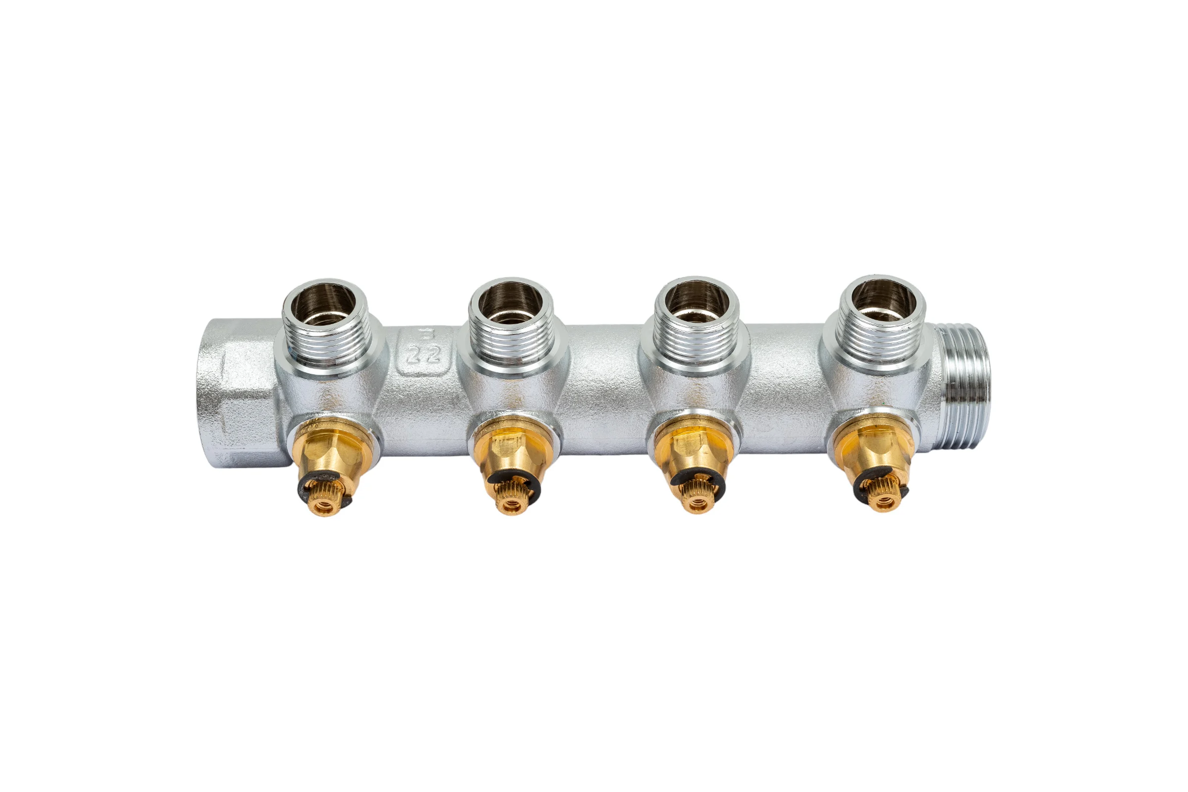 Регулирующий коллектор STOUT 1, 4 отвода 1/2 плоское уплотнение SMB-6849-011204 RG008UJF325839