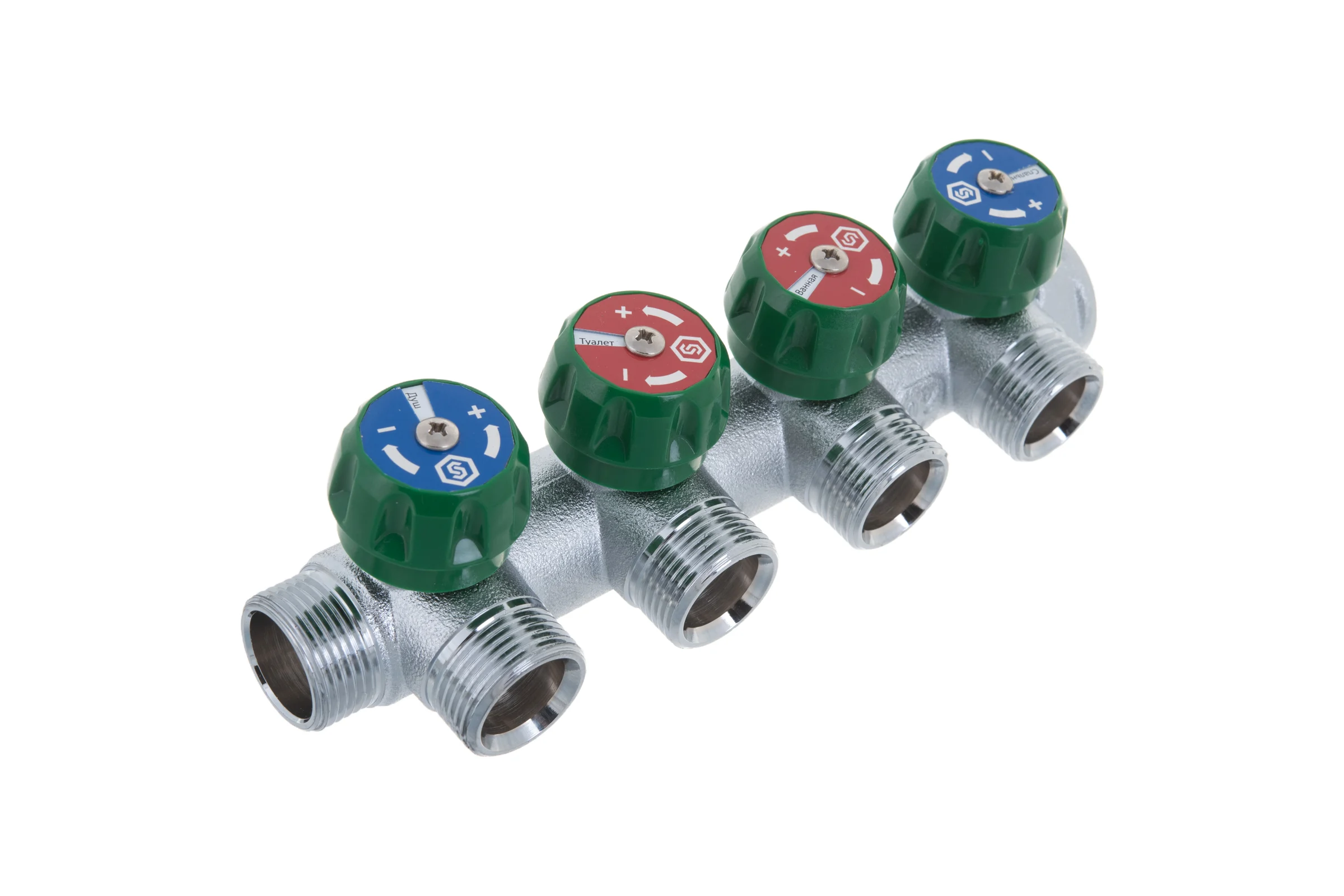 Регулирующий коллектор STOUT 3/4, 4 отвода 3/4ЕК SMB-6850-343404 RG008UJF3UJP5C