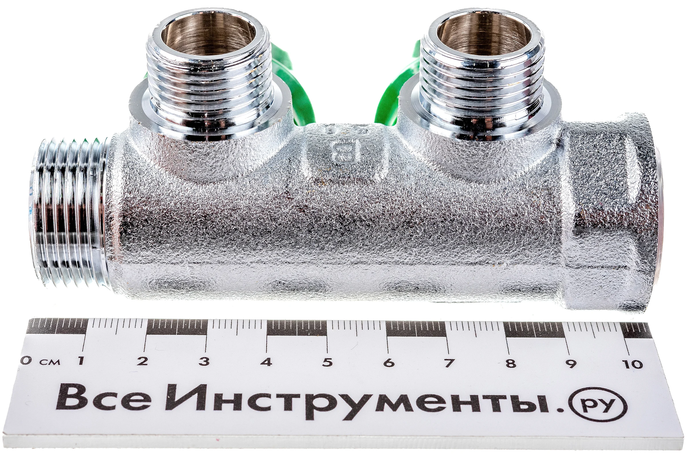 Регулирующий коллектор STOUT 3/4, 2 отвода 1/2, плоское уплотнение SMB-6849-341202