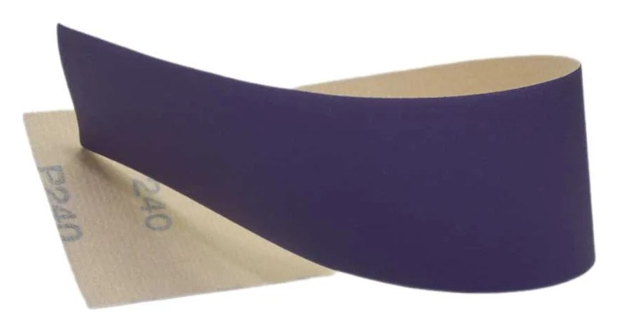 Абразивные полоски 70*420 мм CERAMAX PURPLE PAPER без отверстий, P180, 50 шт. 1CRX1090