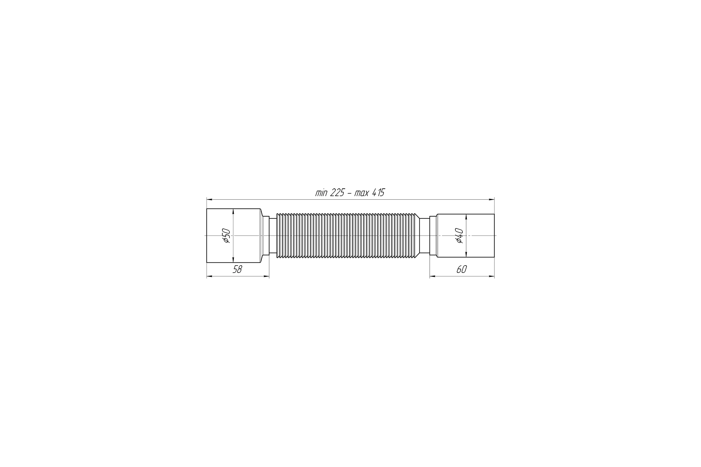 Гофра АНИ Пласт 40х50, 225-415 мм K435 025-0660
