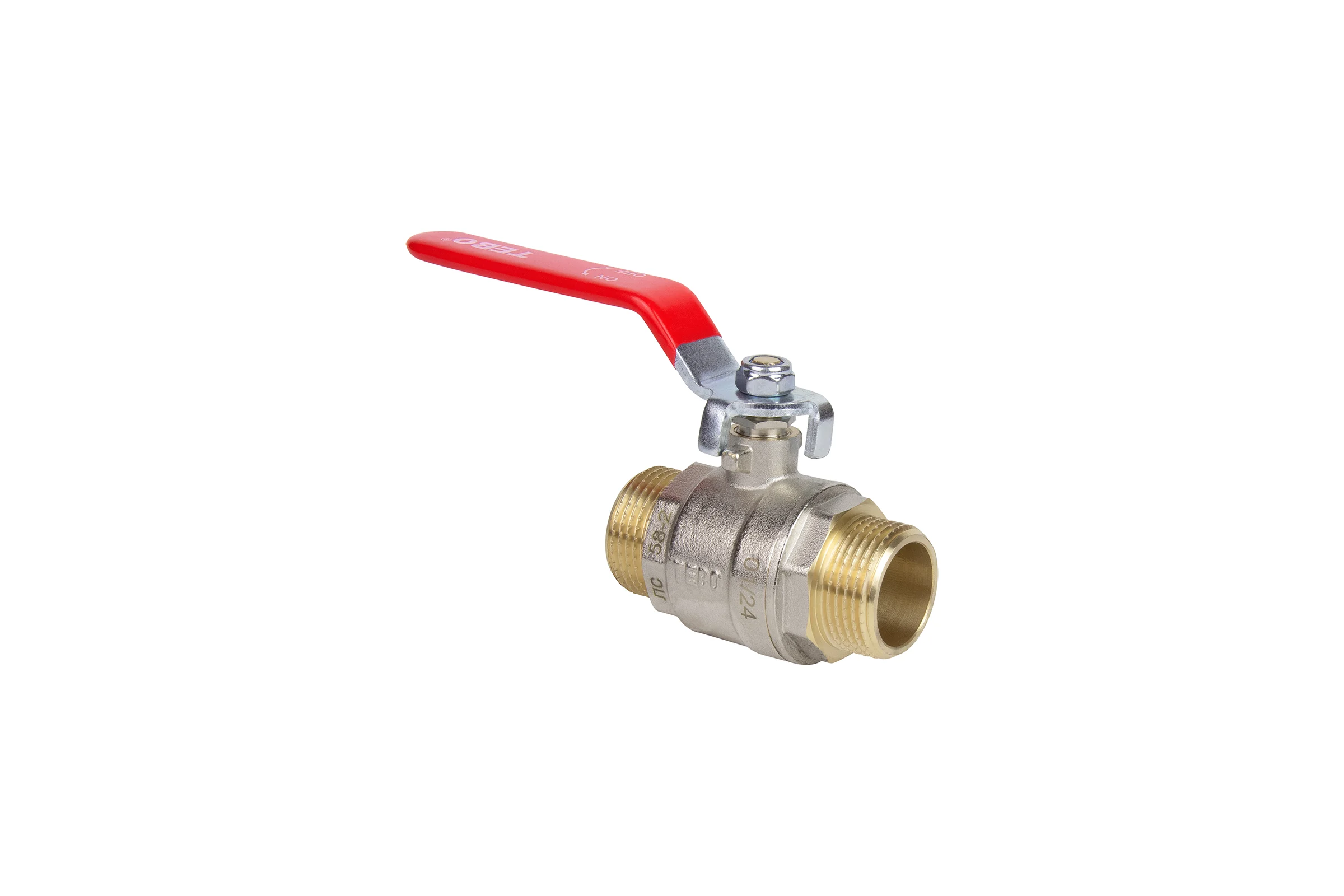 Кран шаровой TEBO полный проход НАР/НАР 1/2" ручка T-КШ.303.12.КР.CN