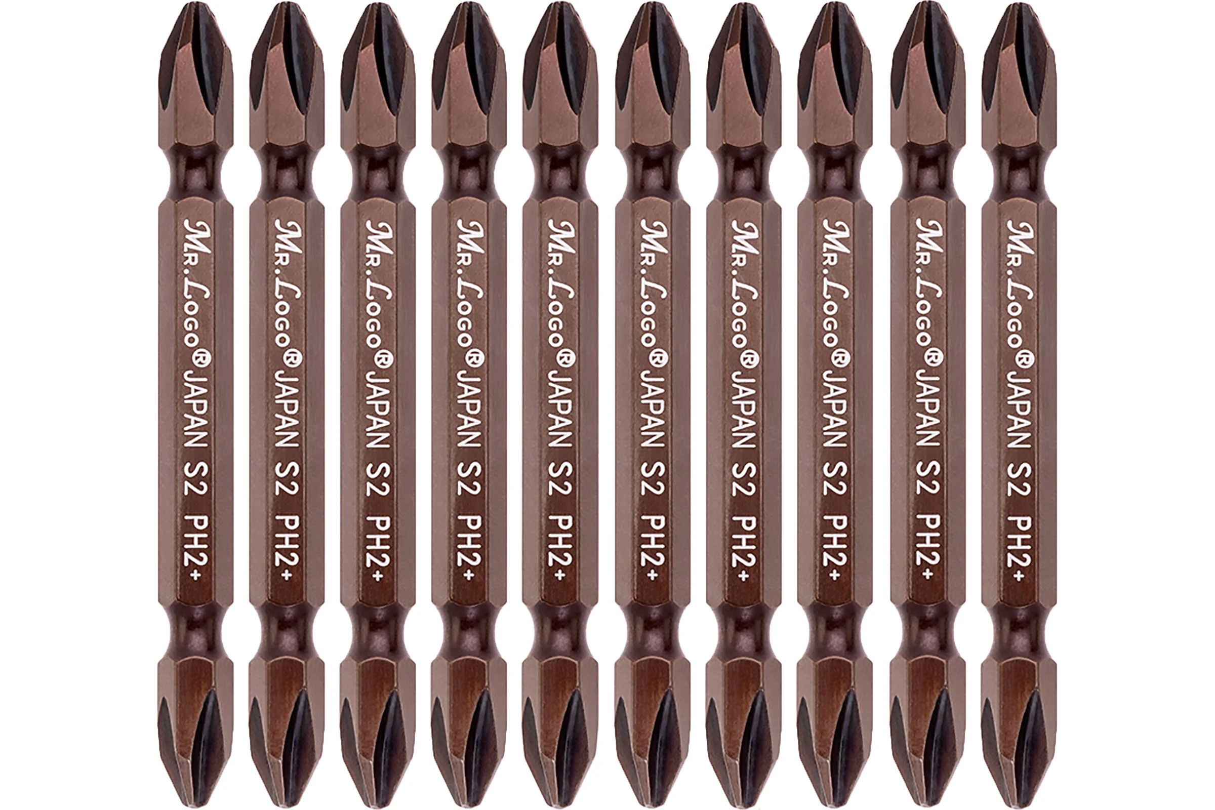 Бита для шуруповерта магнитная двусторонняя PH2xPH2, 75 мм, S2 Mr.Logo A075P2-10