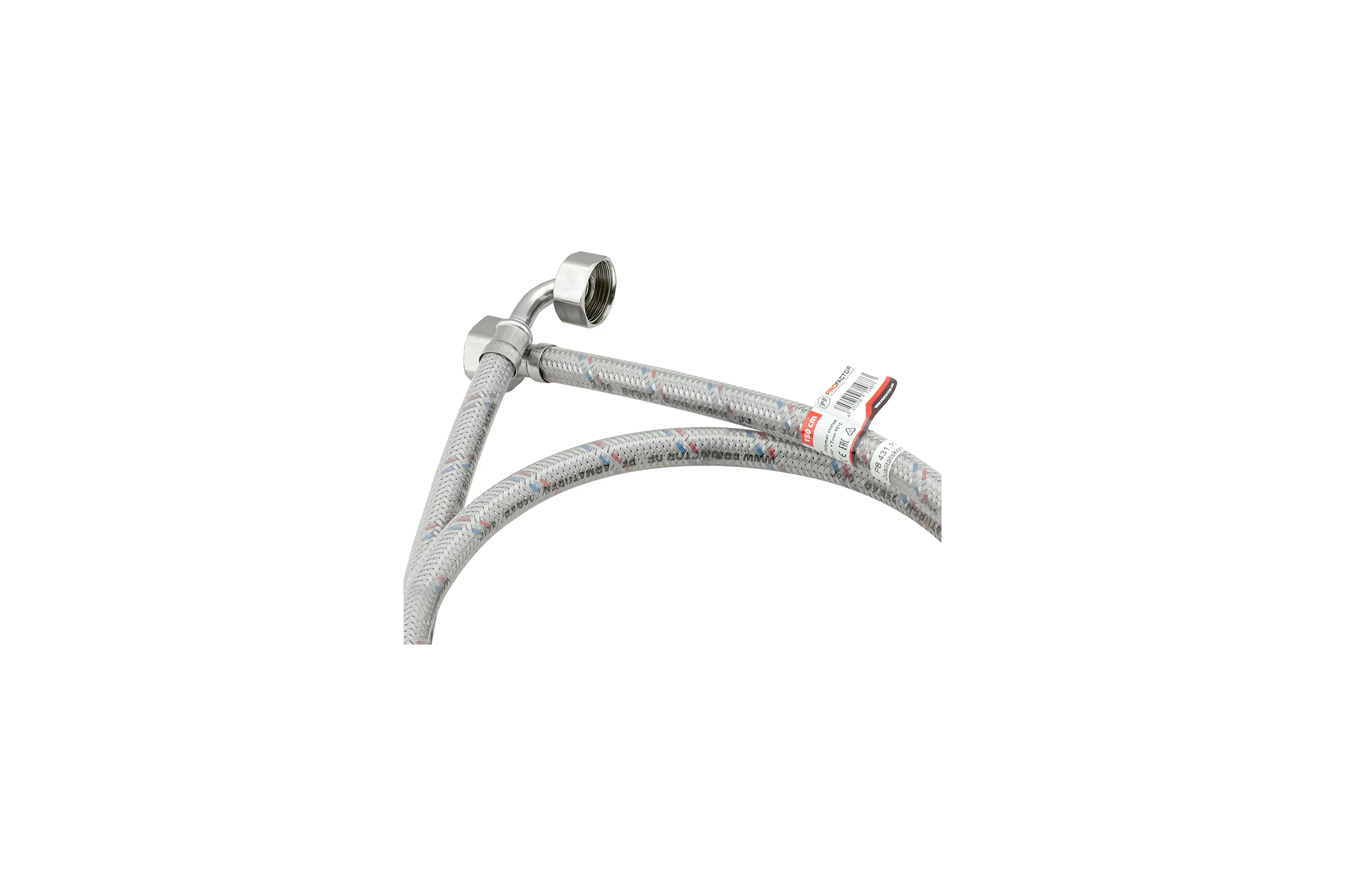 Подводка для стиральных машин угловая PROFACTOR LUXE в/в 3/4" - 150см PF WFH 591.150