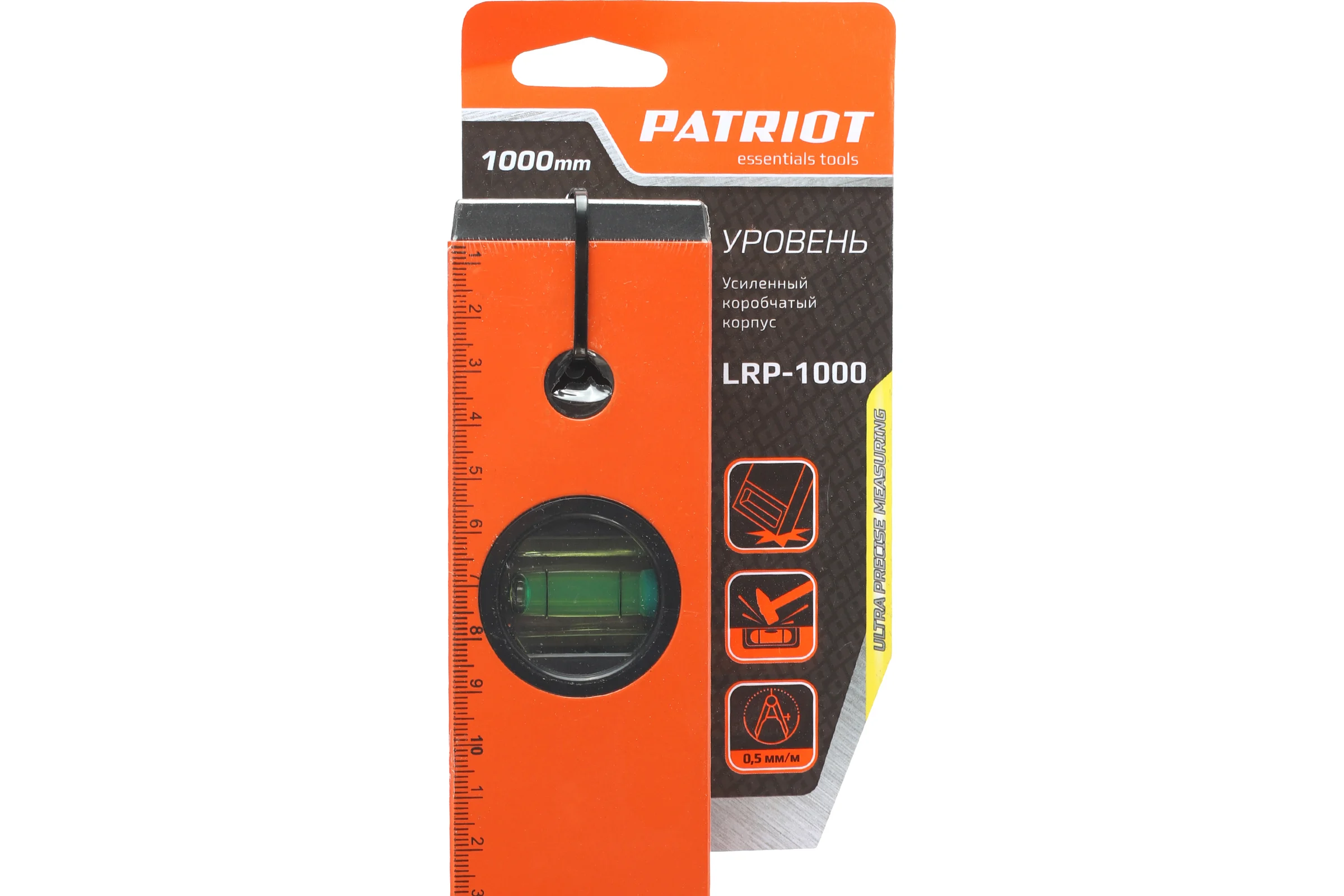 Уровень PATRIOT LRP-1000, магнитный, алюминиевый, фрезерованный, 1000мм 350005553