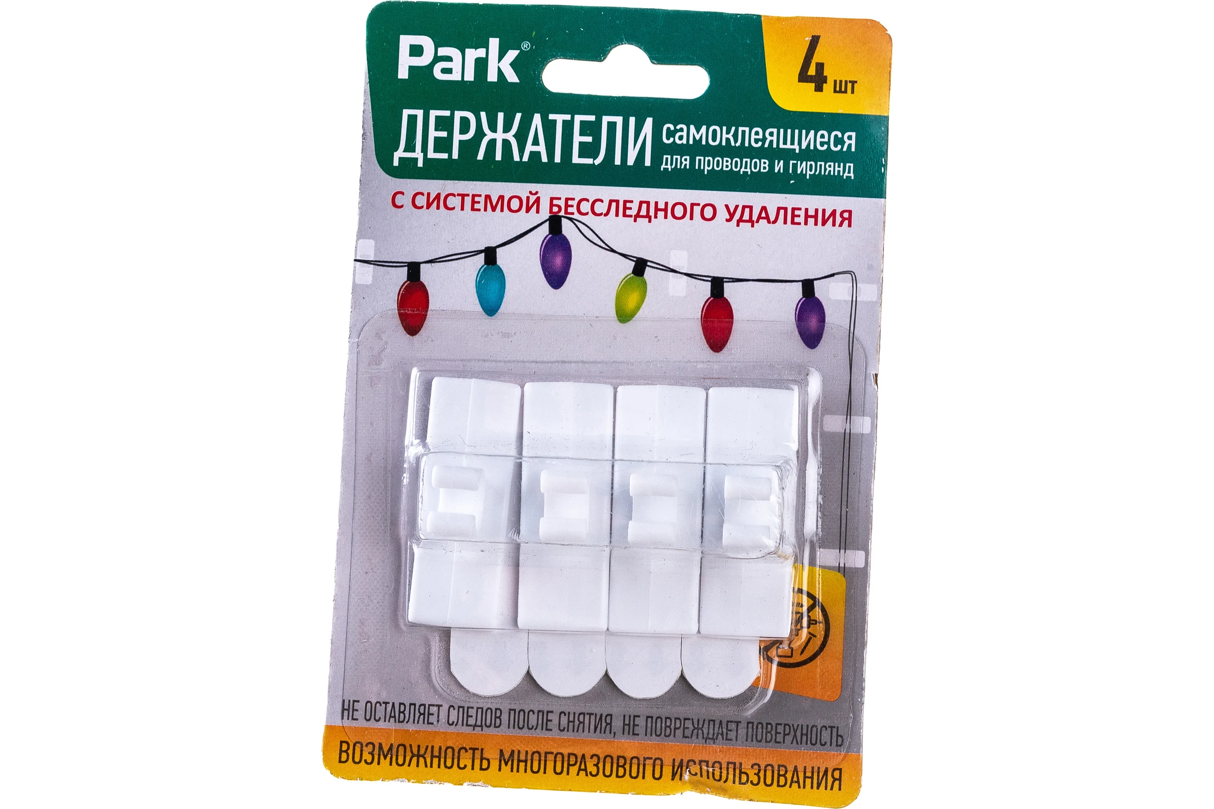 Самоклеящиеся держатели для проводов Park 4 шт. 008077