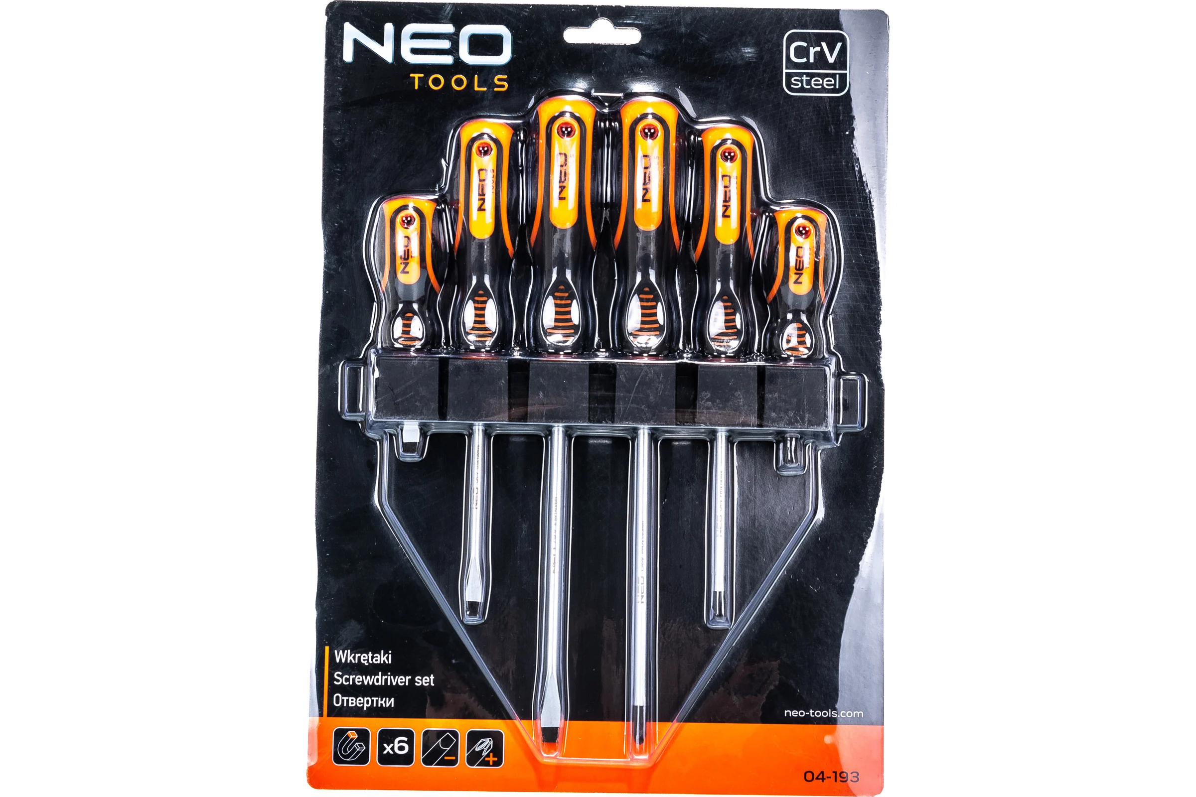 Набор отверток NEO Tools 6 шт SL/PH двухкомп рукоятка 04-193