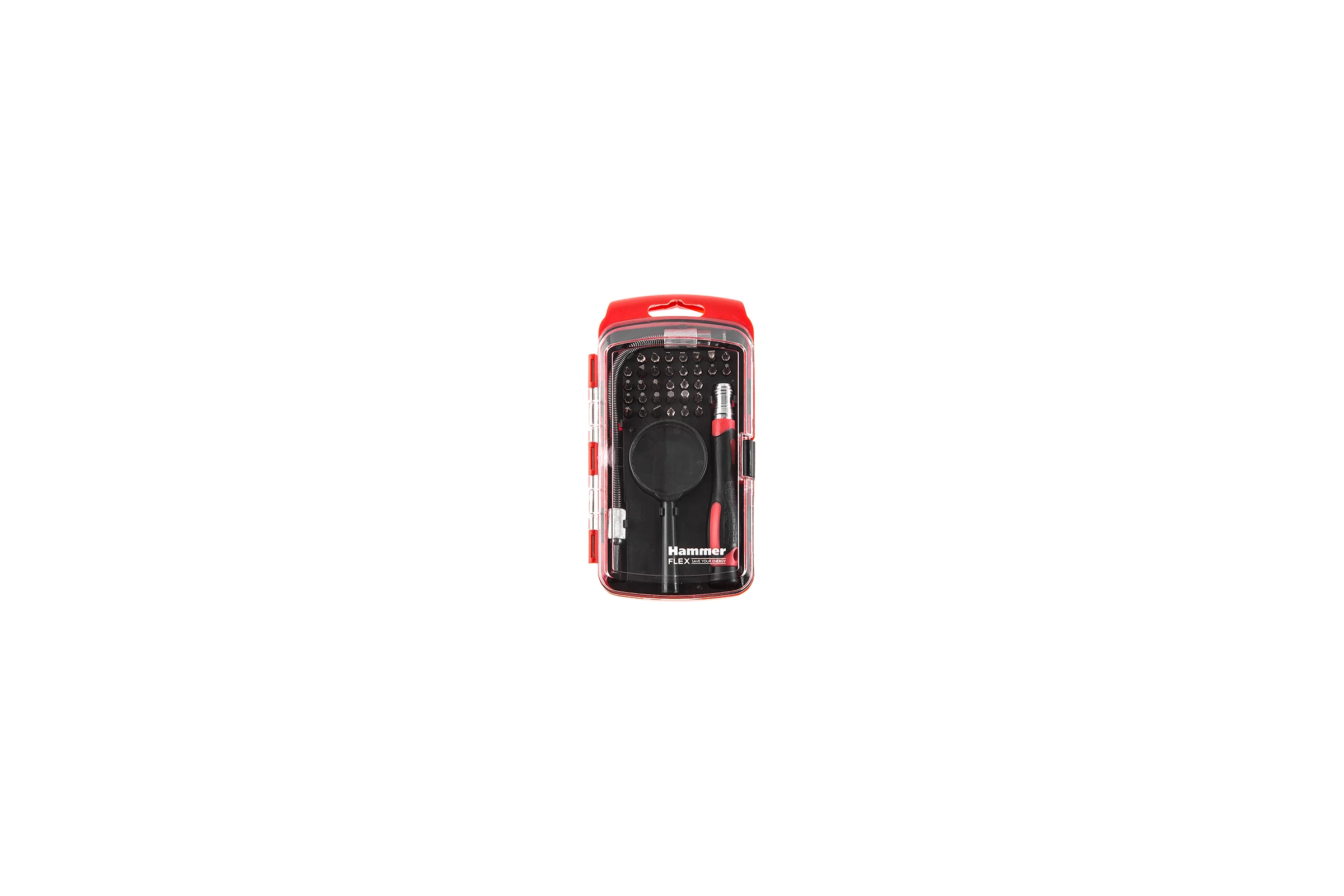 Отвертка с набором бит HAMMER Flex 601-033 для точных работ, 33 шт 400840