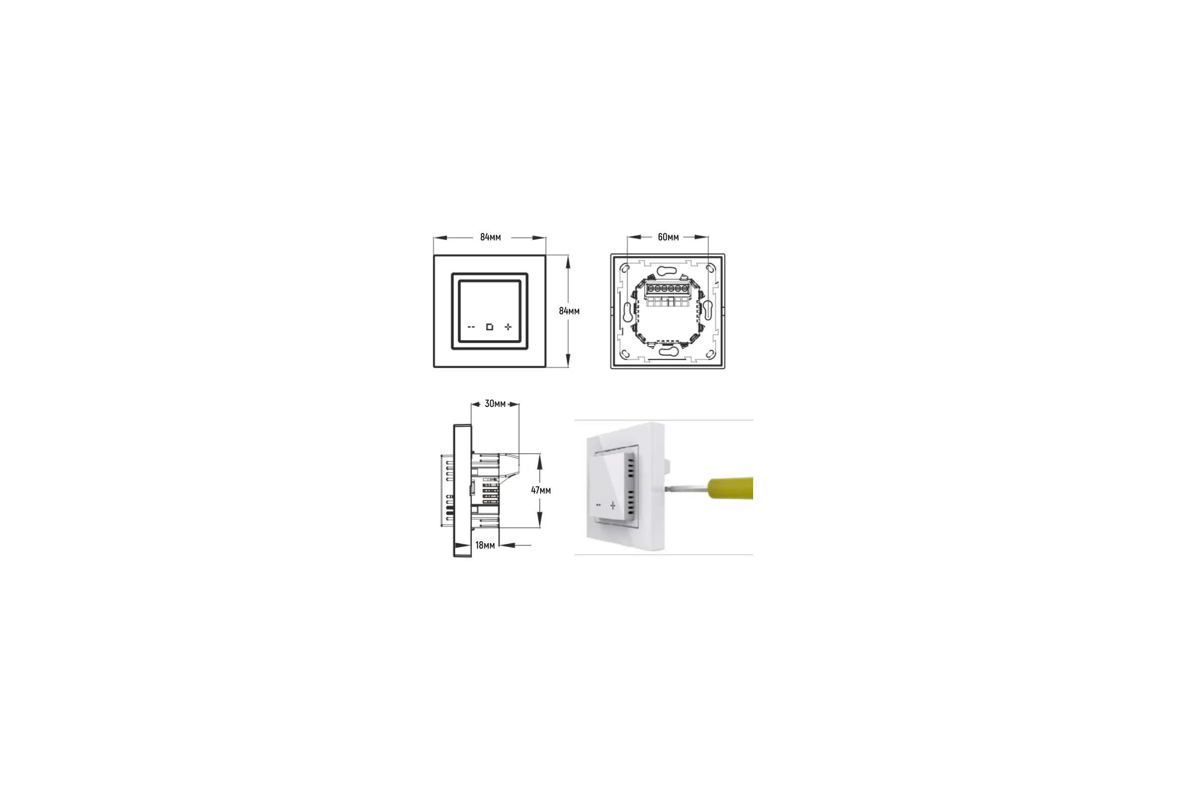 Терморегулятор Ergert Floor control 340 Wi-fi White ETR340W9010