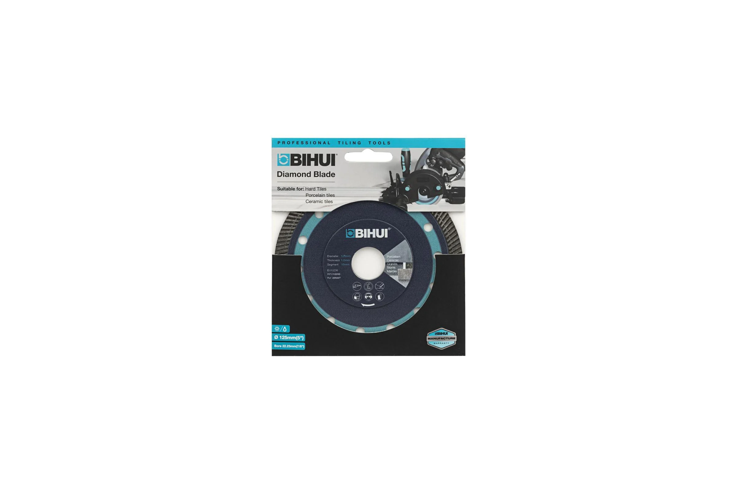 Диск алмазный SUPER THIN TURBO 115 мм BIHUI DCBN115