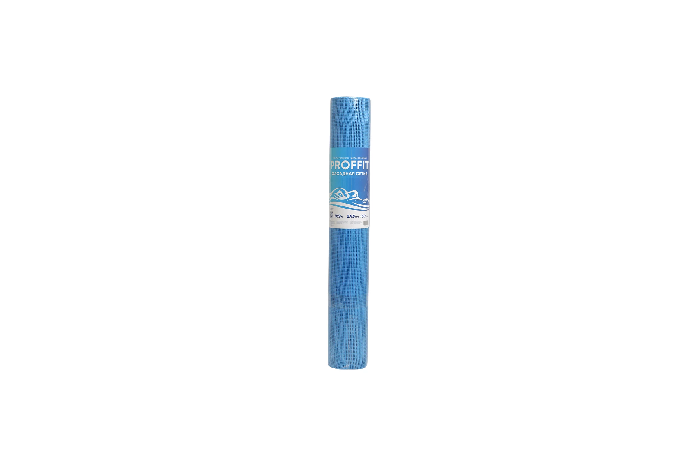 Стеклотканевая сетка PROFFIT 160 СИНЯЯ, ячейка 5х5, 1х10м 563