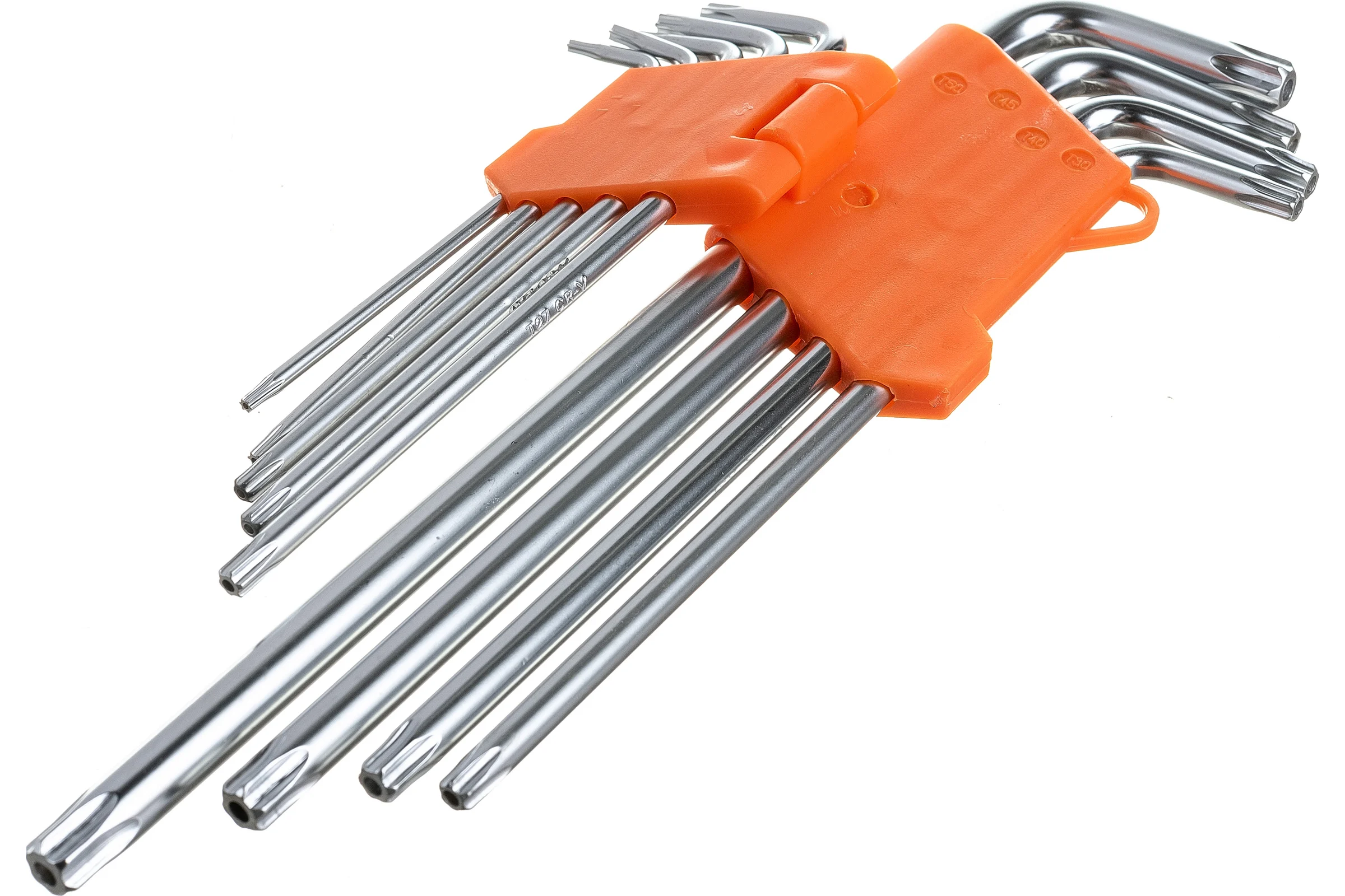 Набор Г-образных ключей TORX АвтоDело T10-T50 длинные с отверстием 9 предметов 39156 14641