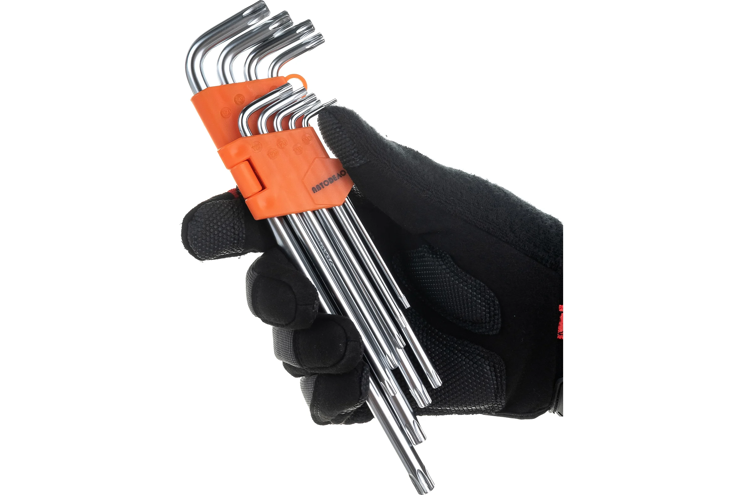 Набор Г-образных ключей TORX АвтоDело T10-T50 длинные с отверстием 9 предметов 39156 14641