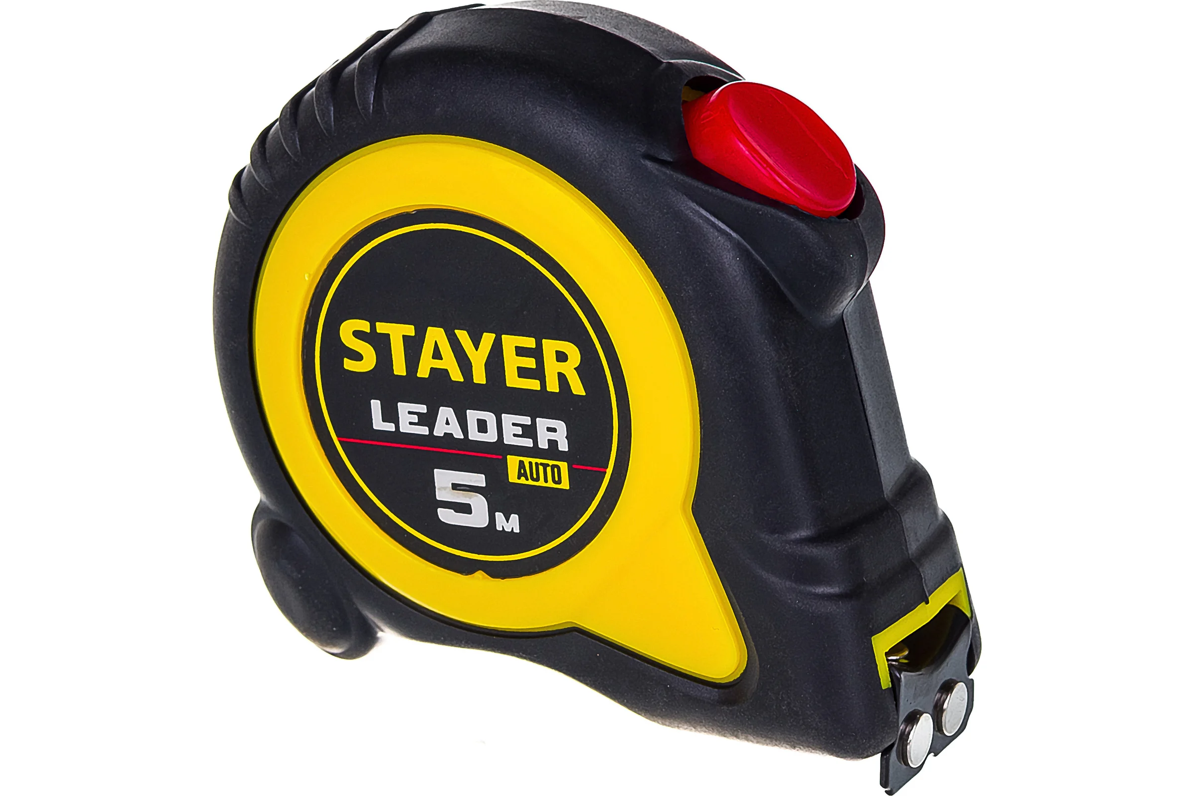 Рулетка Stayer LEADER 5м / 19мм с автостопом в ударостойком обрезиненном корпусе 3402-05-19_z02