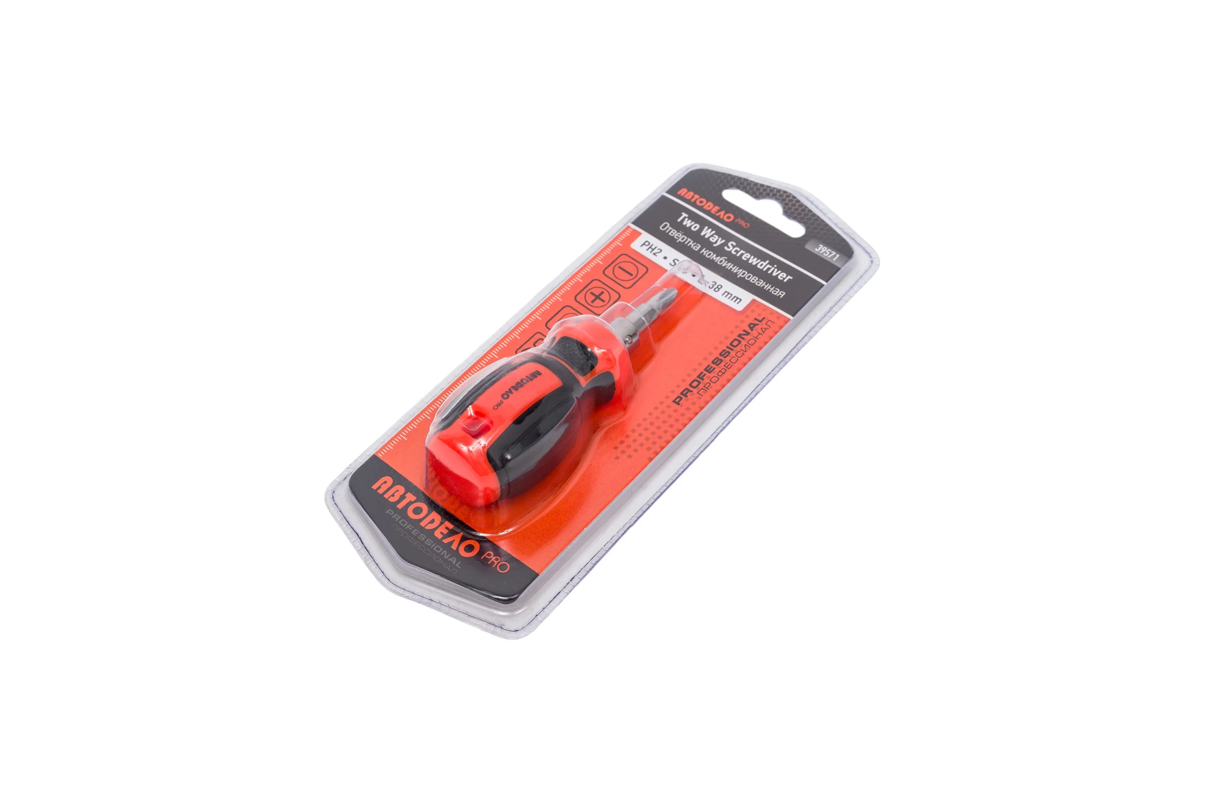 Комбинированная отвертка АвтоDело PH2-SL6 L=38mm PRO 39571 16090