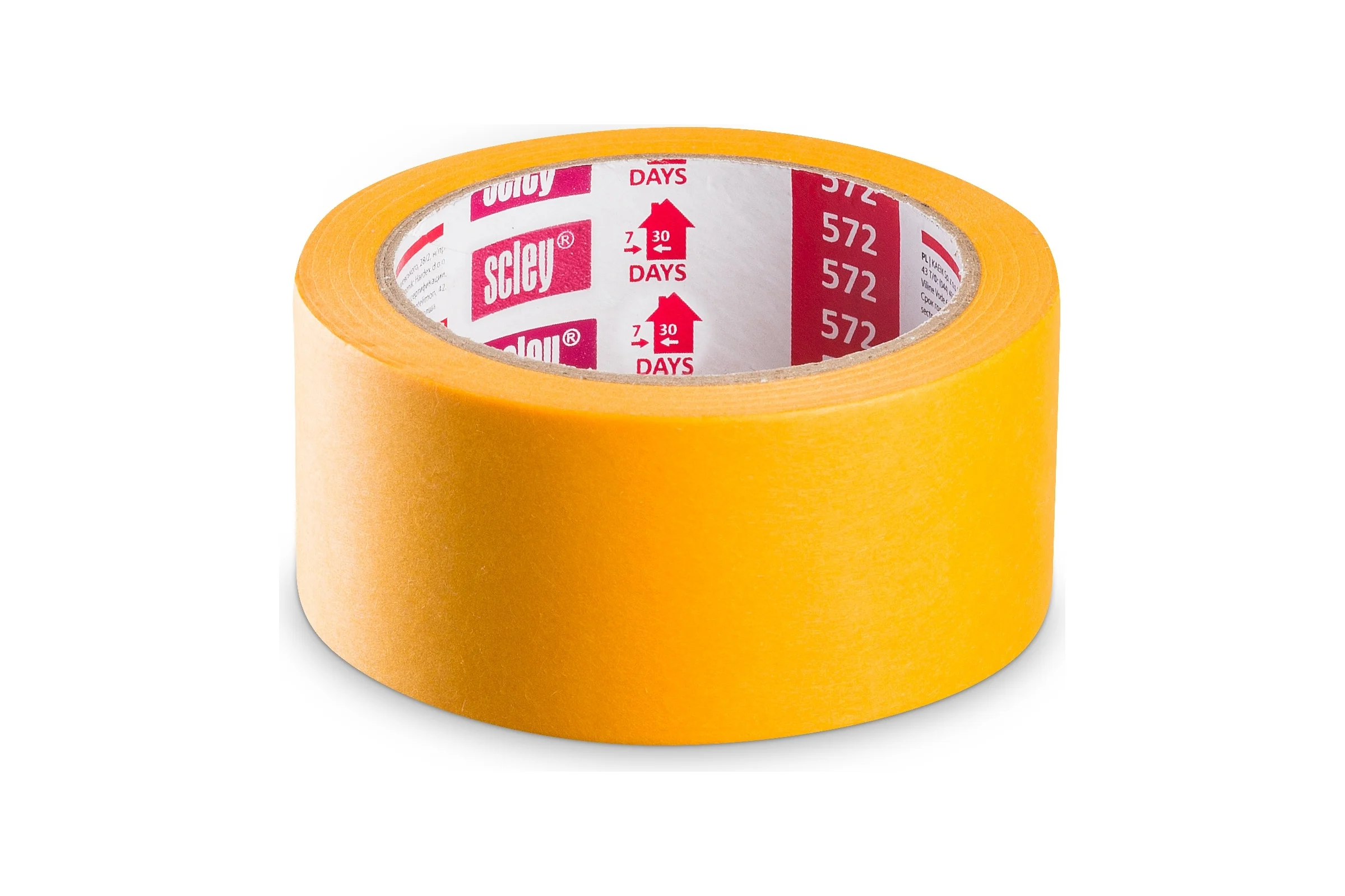 Малярная лента SCLEY серия 572, 48 мм х 33 м, ультратонкая, желтая 0300-723348