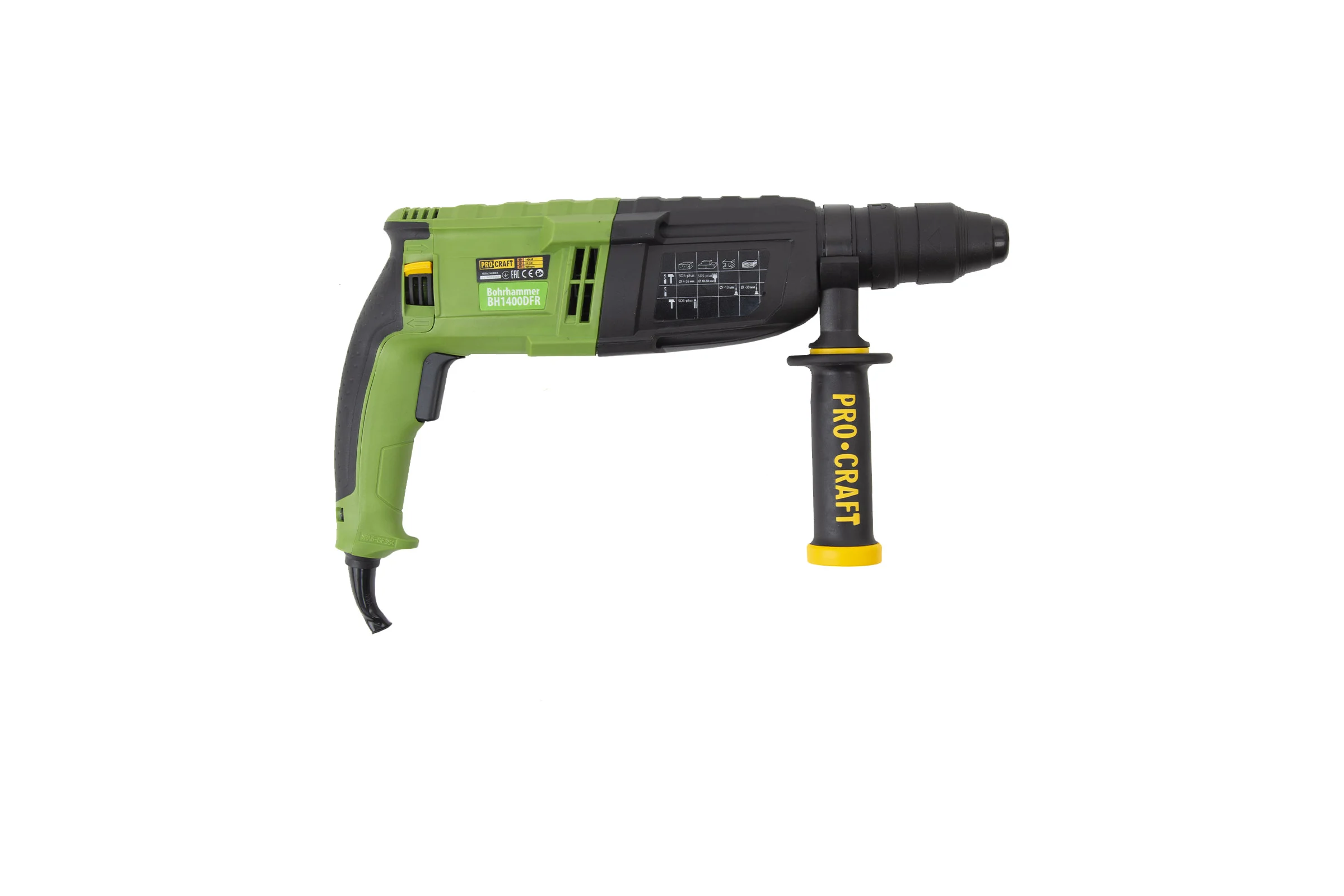 Электрический сетевой перфоратор PROCRAFT BH-1400 DFR BH1400DFR