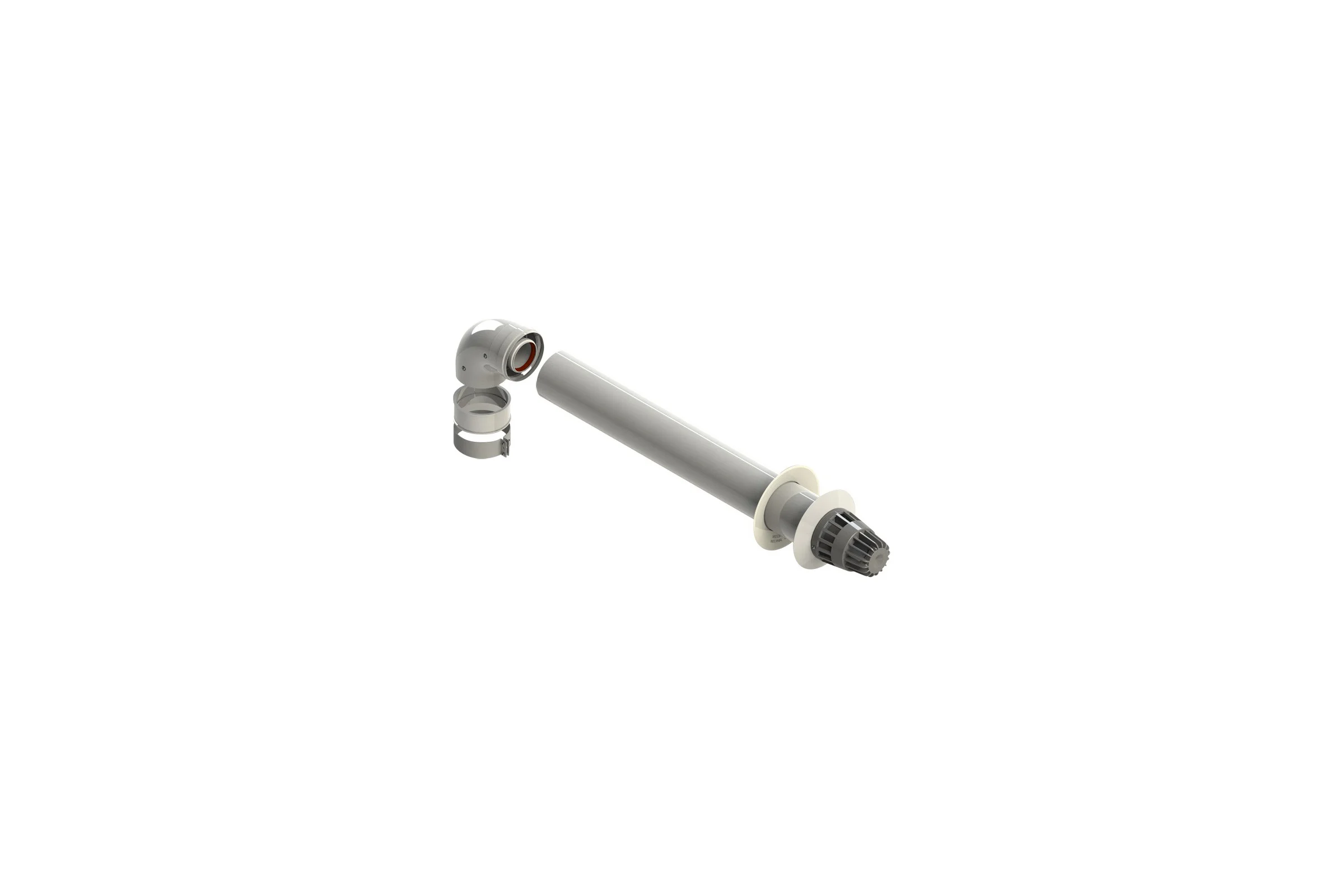 Базовый комплект basic KIT D60/100 1 м (колено, труба с оголовком, 2 накладки) RODA 9709
