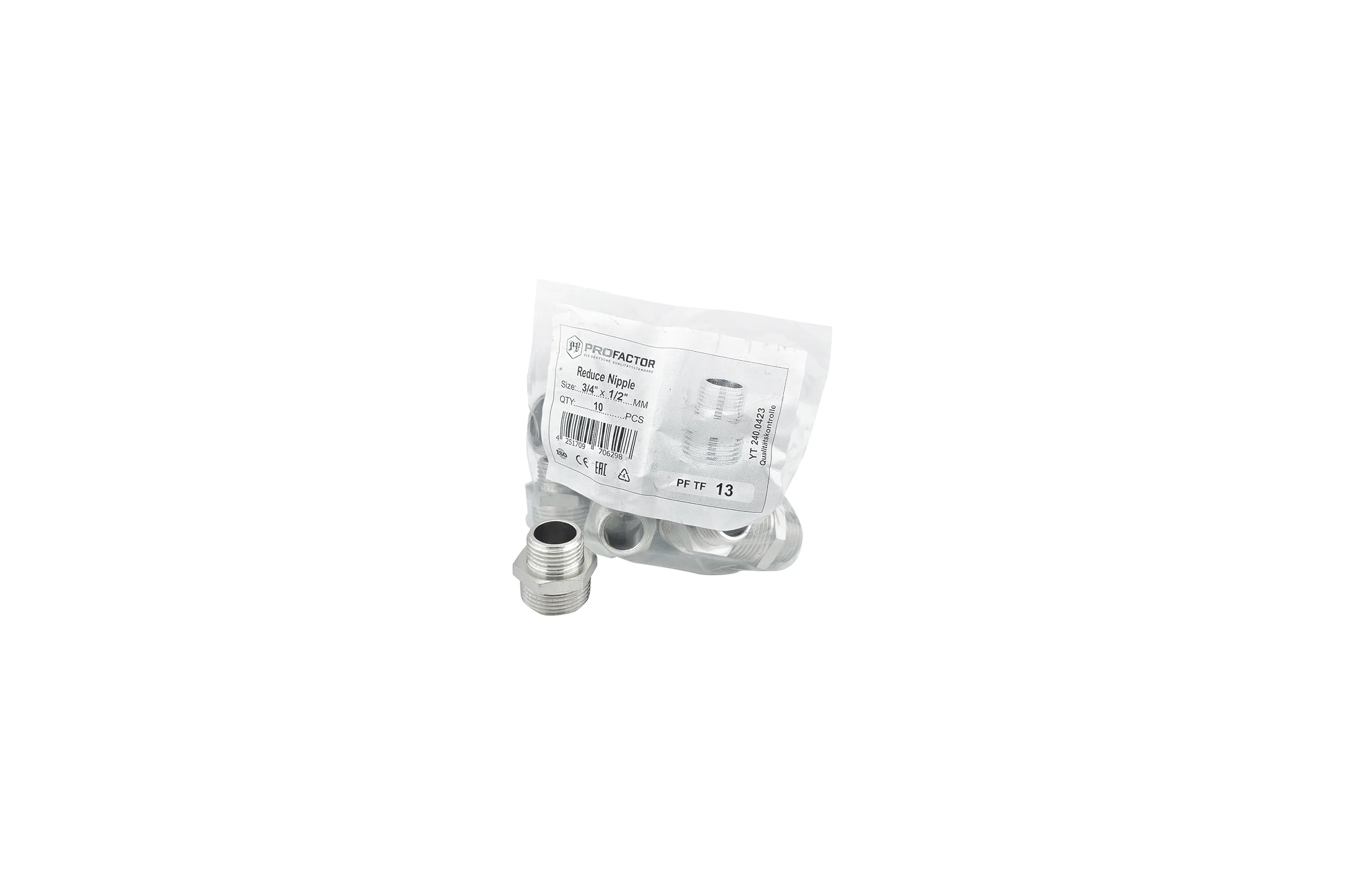 Бочонок переходной никелированный PROFACTOR 3/4" х 1/2" PF TF 13