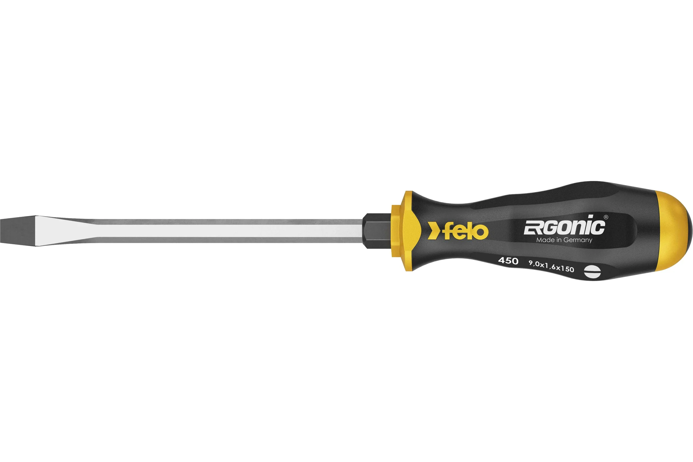 Плоская шлицевая ударная отвертка Felo Ergonic 7,0X1,2X130 45007040