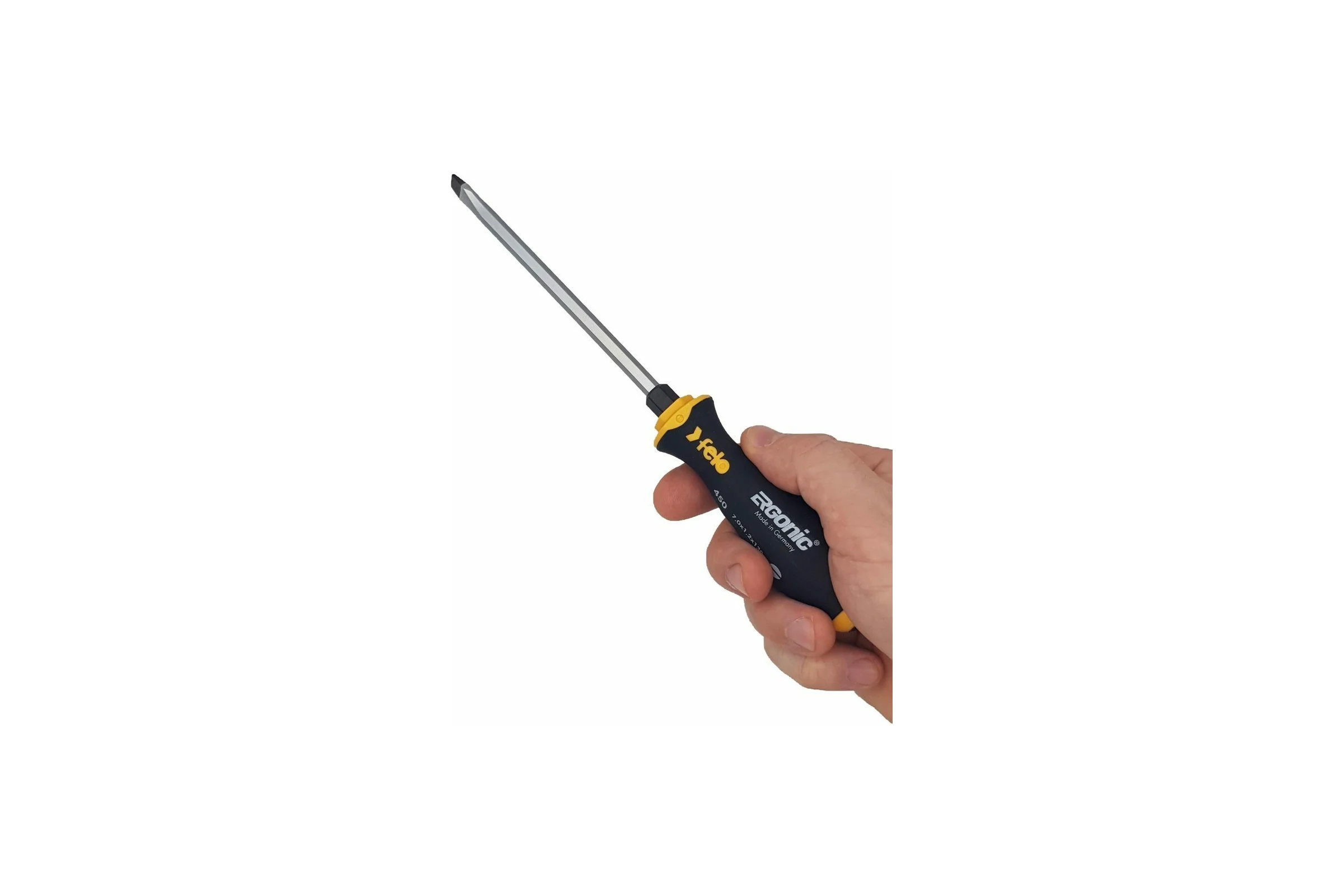 Плоская шлицевая ударная отвертка Felo Ergonic 7,0X1,2X130 45007040