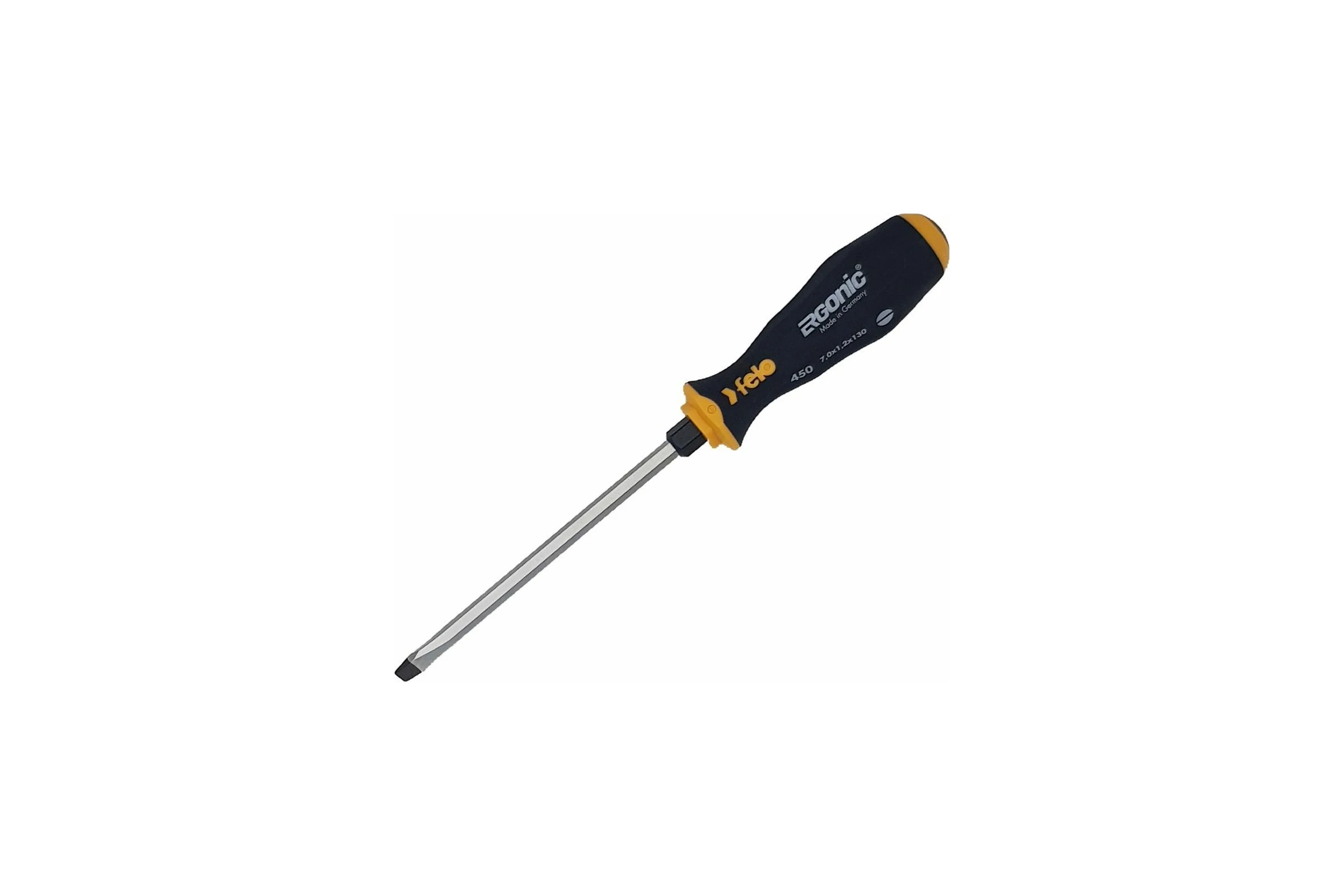 Плоская шлицевая ударная отвертка Felo Ergonic 7,0X1,2X130 45007040