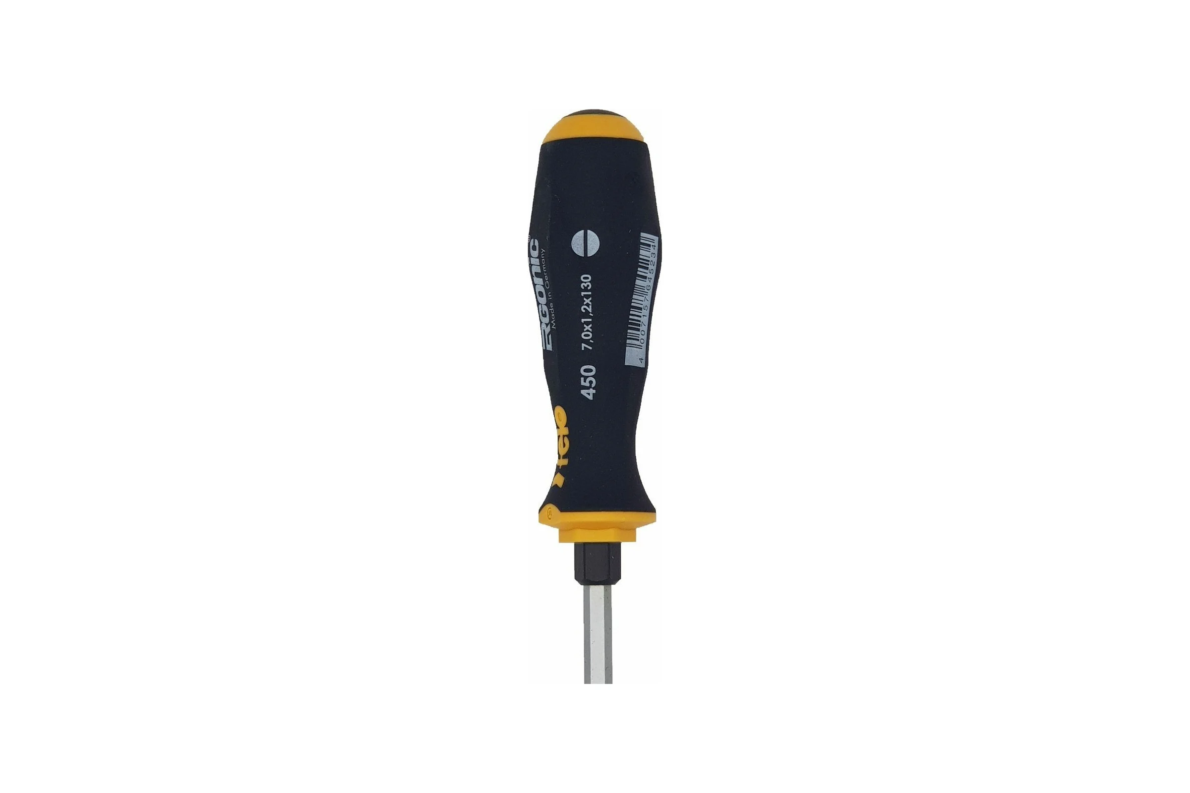 Плоская шлицевая ударная отвертка Felo Ergonic 7,0X1,2X130 45007040