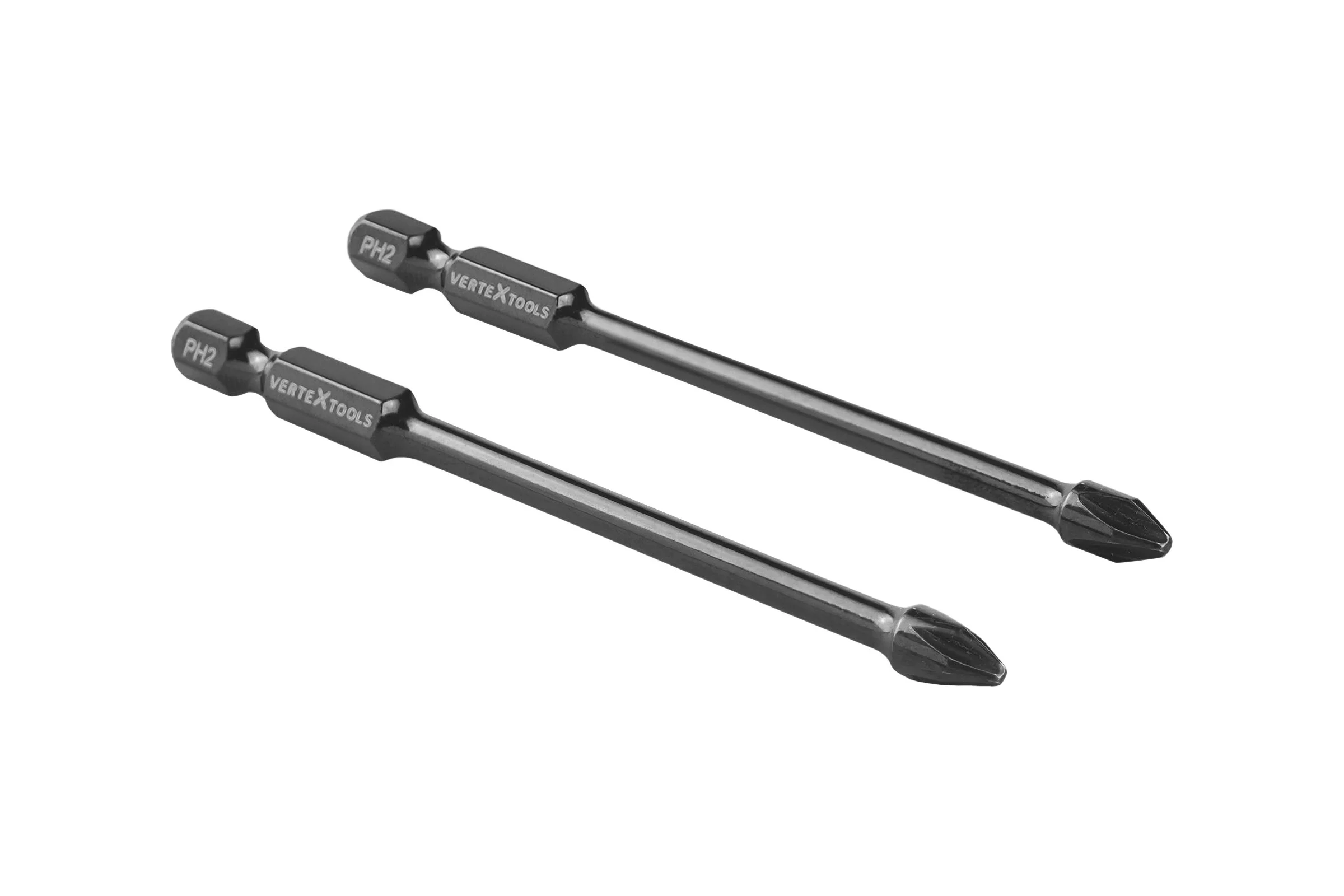 Бита IMPACT TORSION PH2, 90 мм, 2шт vertextools IP-TR-PH2-90-2