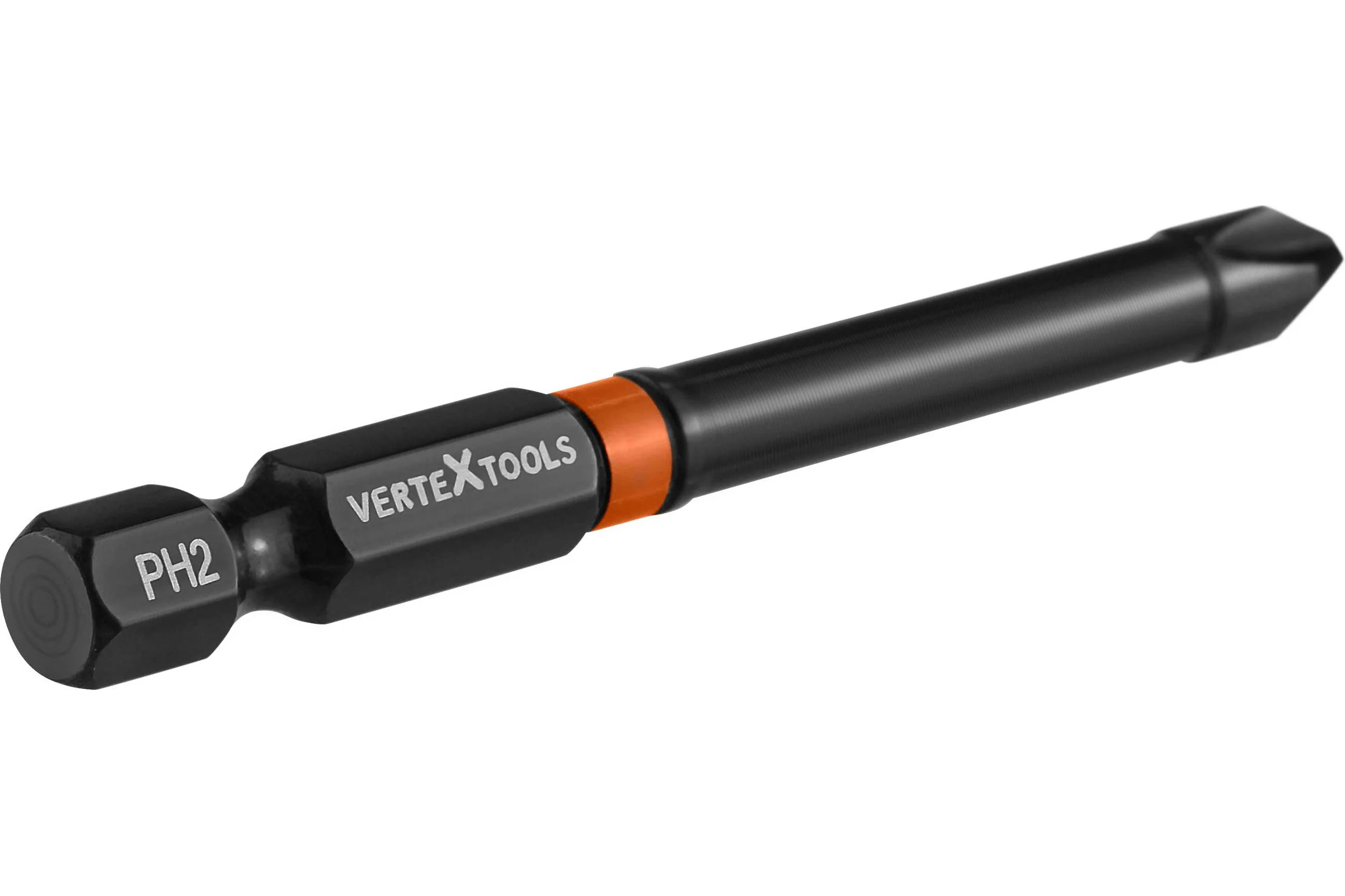 Бита IMPACT PH2, 70 мм, 2 шт vertextools IP-PH2-70-2