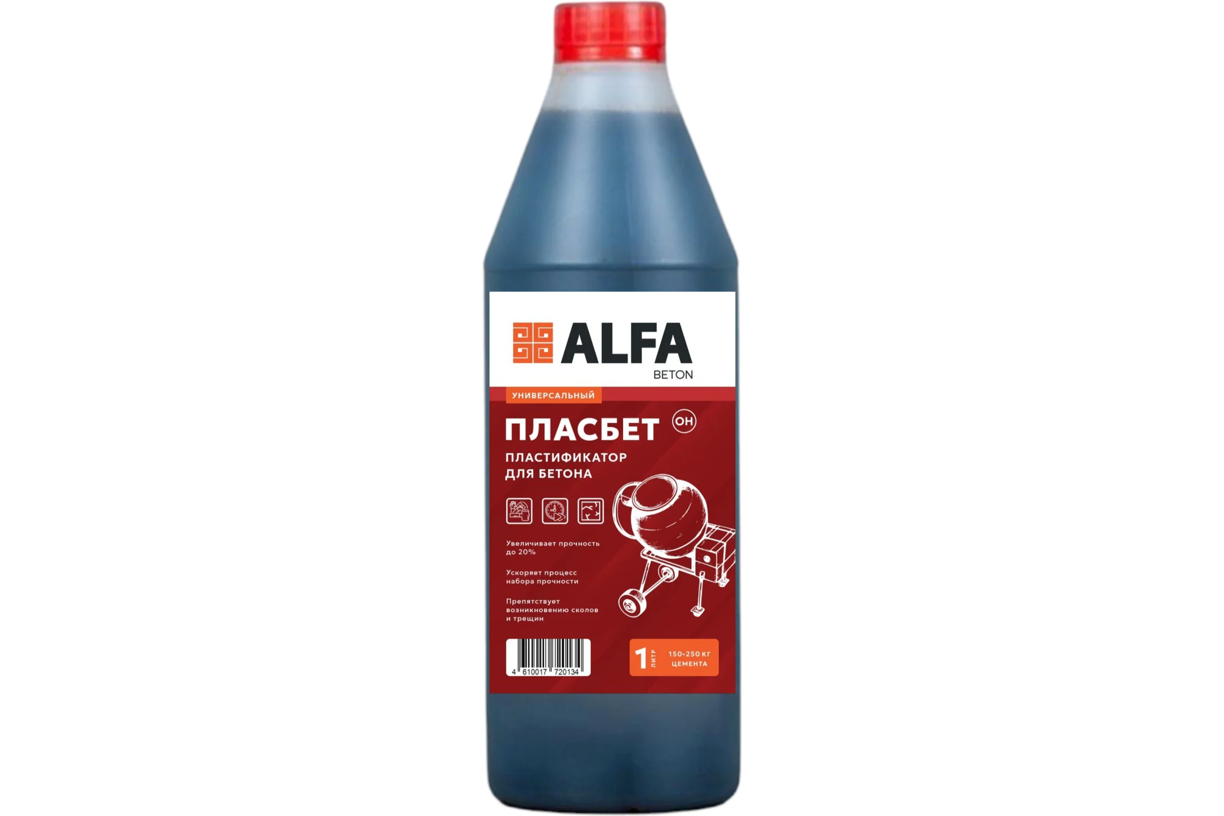 Пластификатор повышающий прочность бетона AlfaBet Пласбетон 1 л 20134