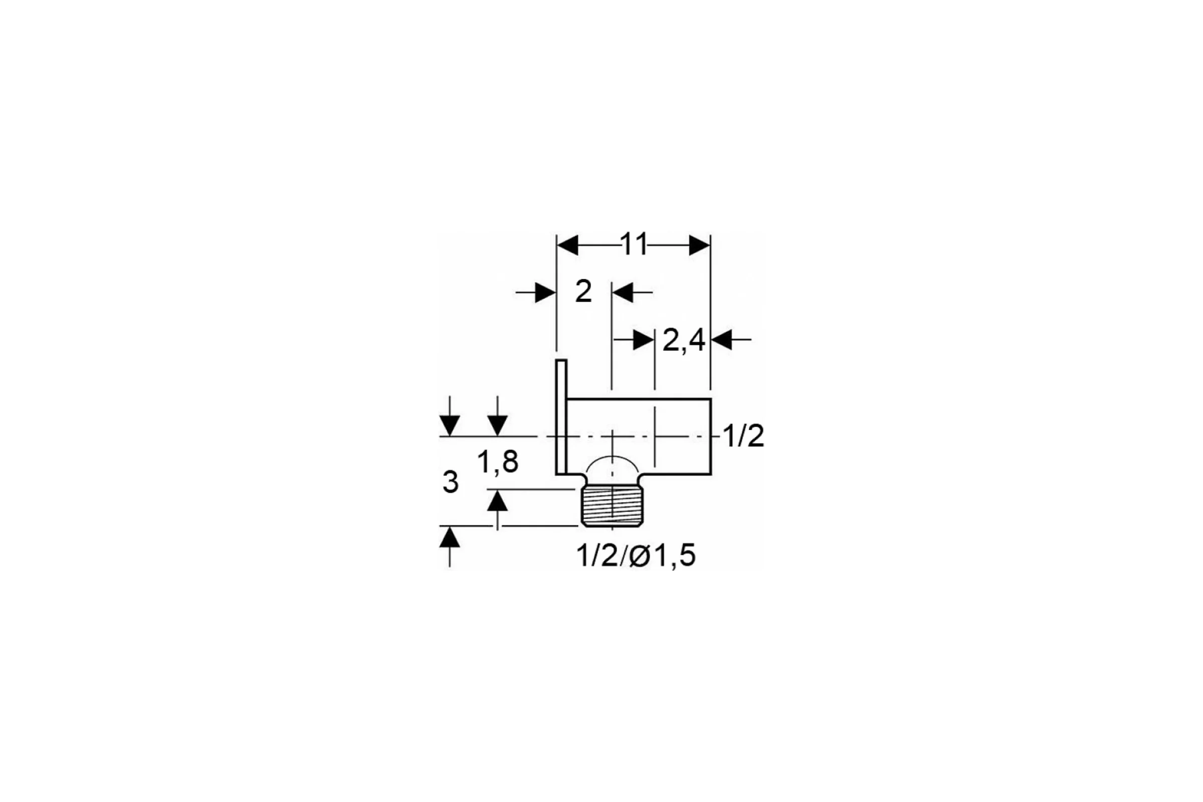 Фитинг угольник GEBERIT 1/2х1/2 латунь 00000005340 611.297.00.1