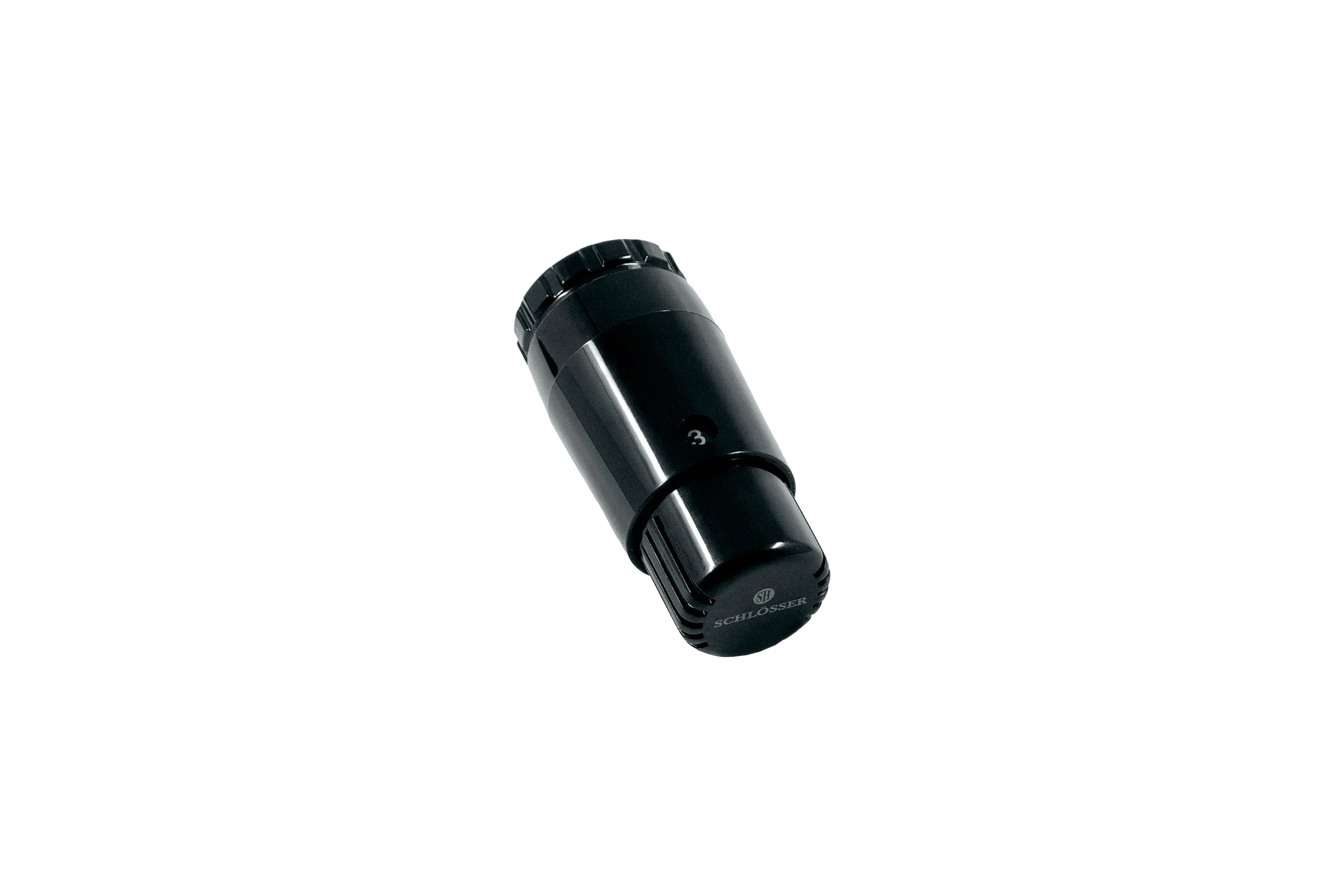 Термостатическая головка SCHLOSSER MINI DIAMANT M30x1,5, RAL 9005 601100033 Ral 9005