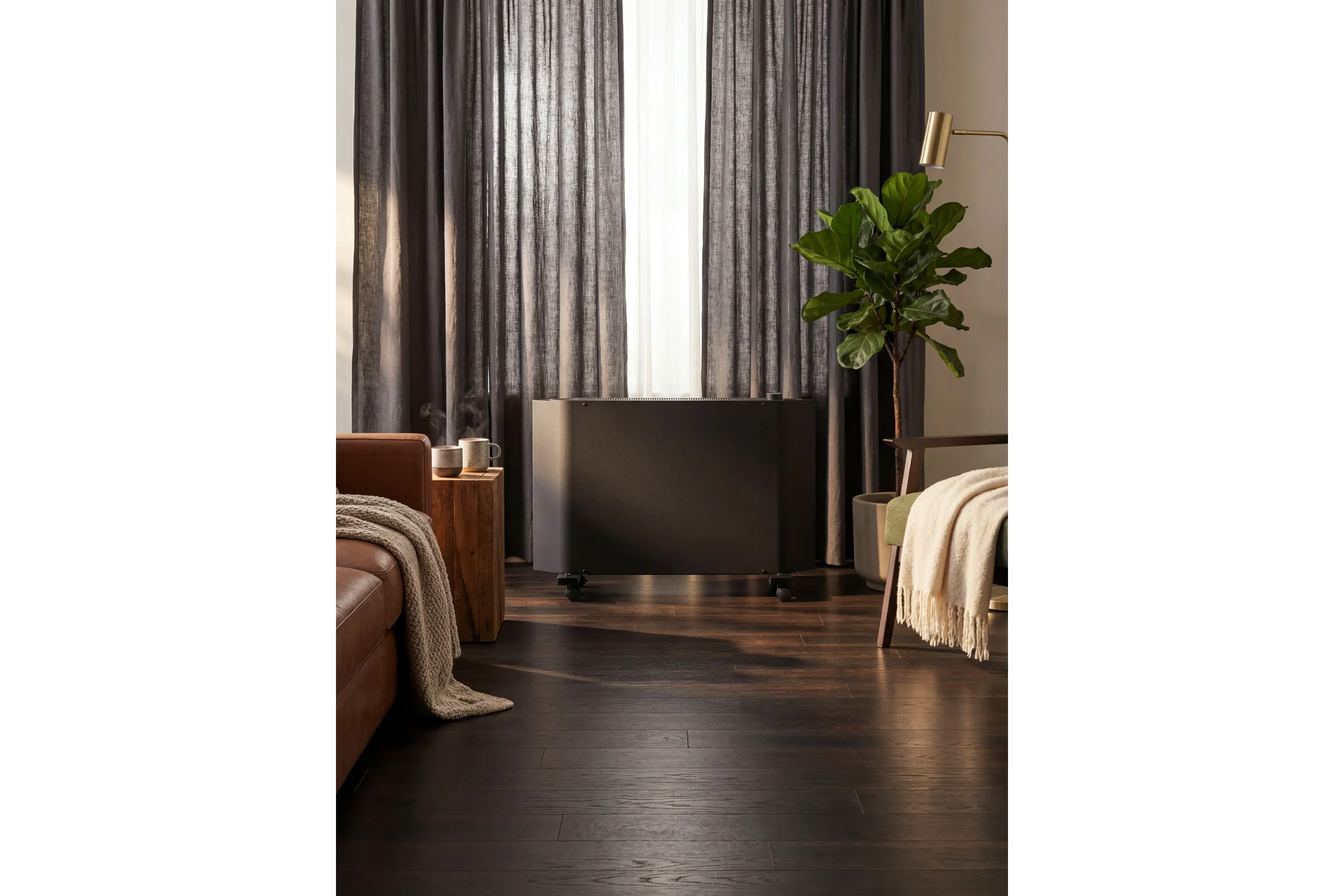 Конвектор электрический Denzel XCE-1500B, 230 В, 1500 Вт, черный, сушилка, колеса, Х-элемент 98128