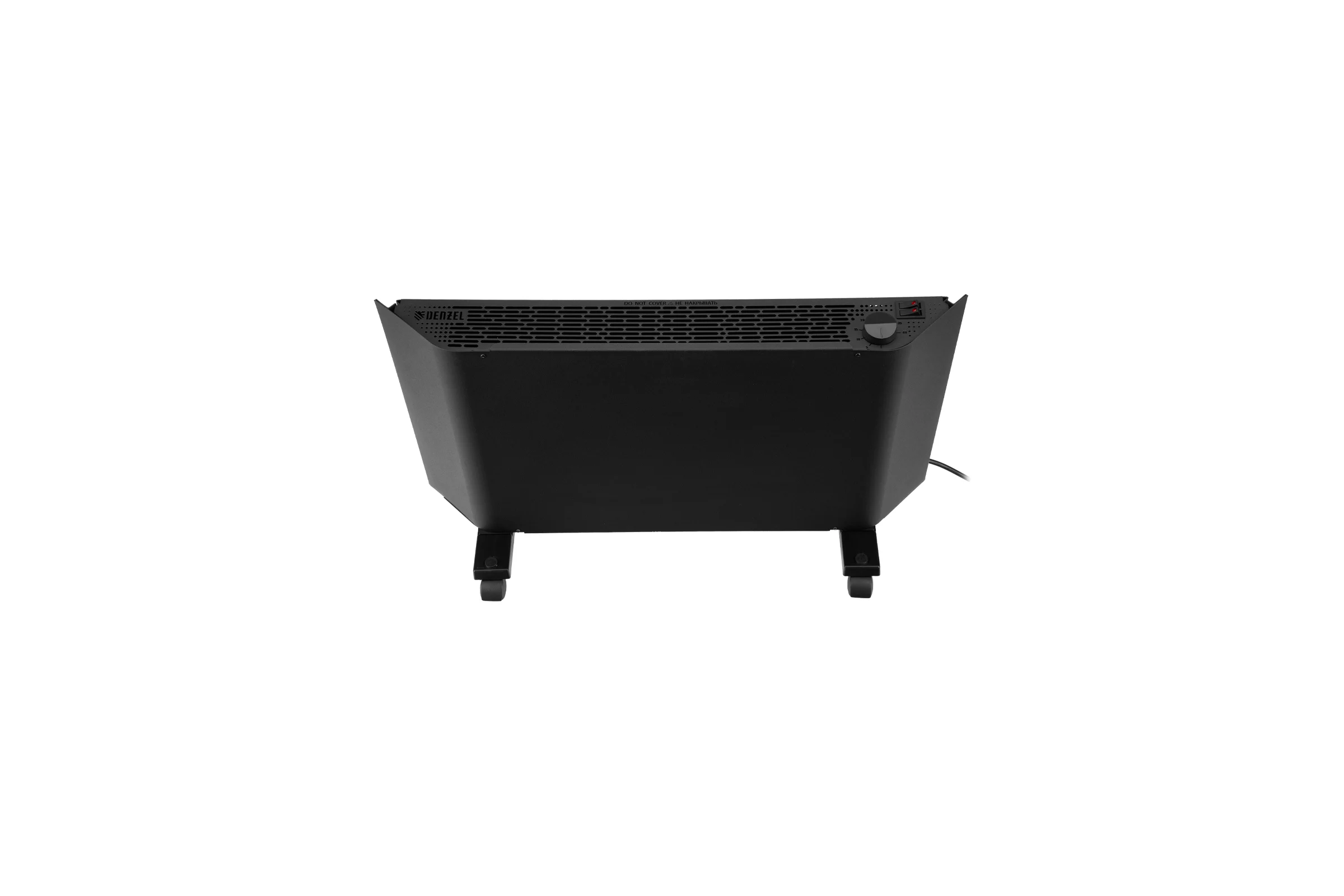 Конвектор электрический Denzel XCE-1500B, 230 В, 1500 Вт, черный, сушилка, колеса, Х-элемент 98128