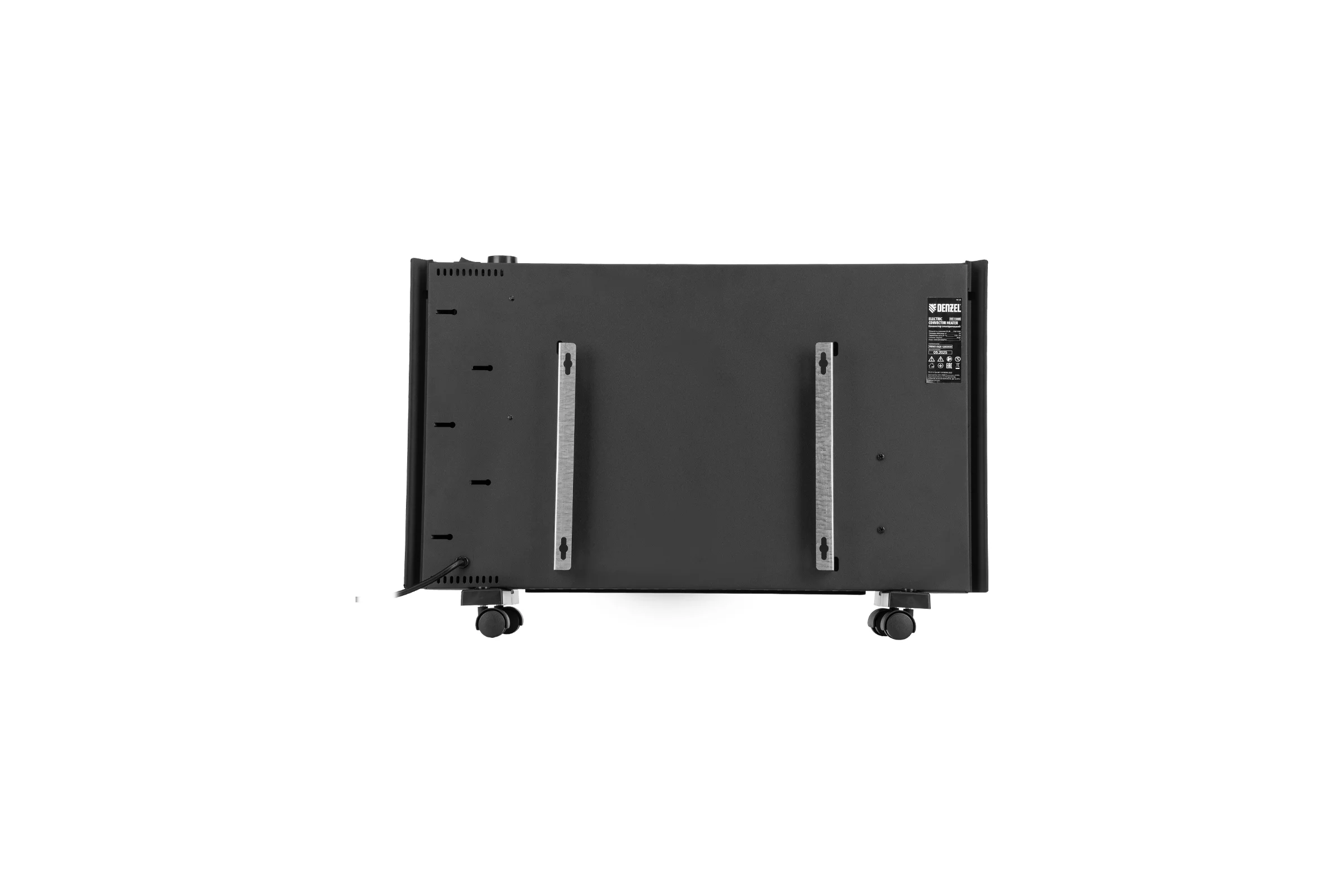 Конвектор электрический Denzel XCE-1500B, 230 В, 1500 Вт, черный, сушилка, колеса, Х-элемент 98128