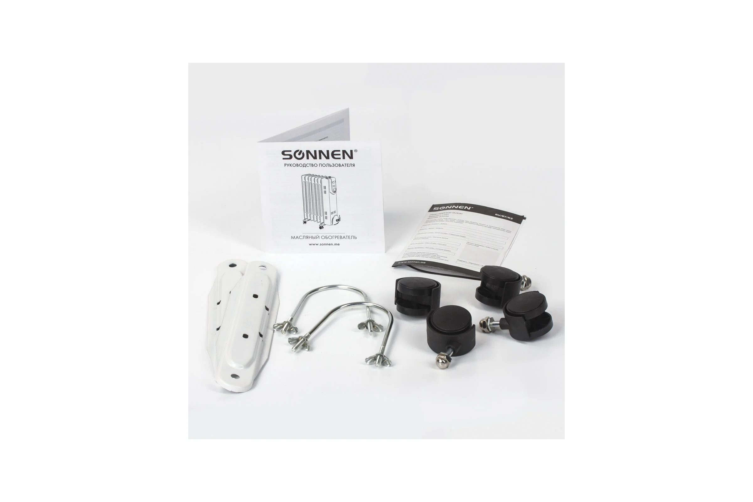 Масляный обогреватель SONNEN DFS-11, 2500 Вт, 11 секций, белый, 453500