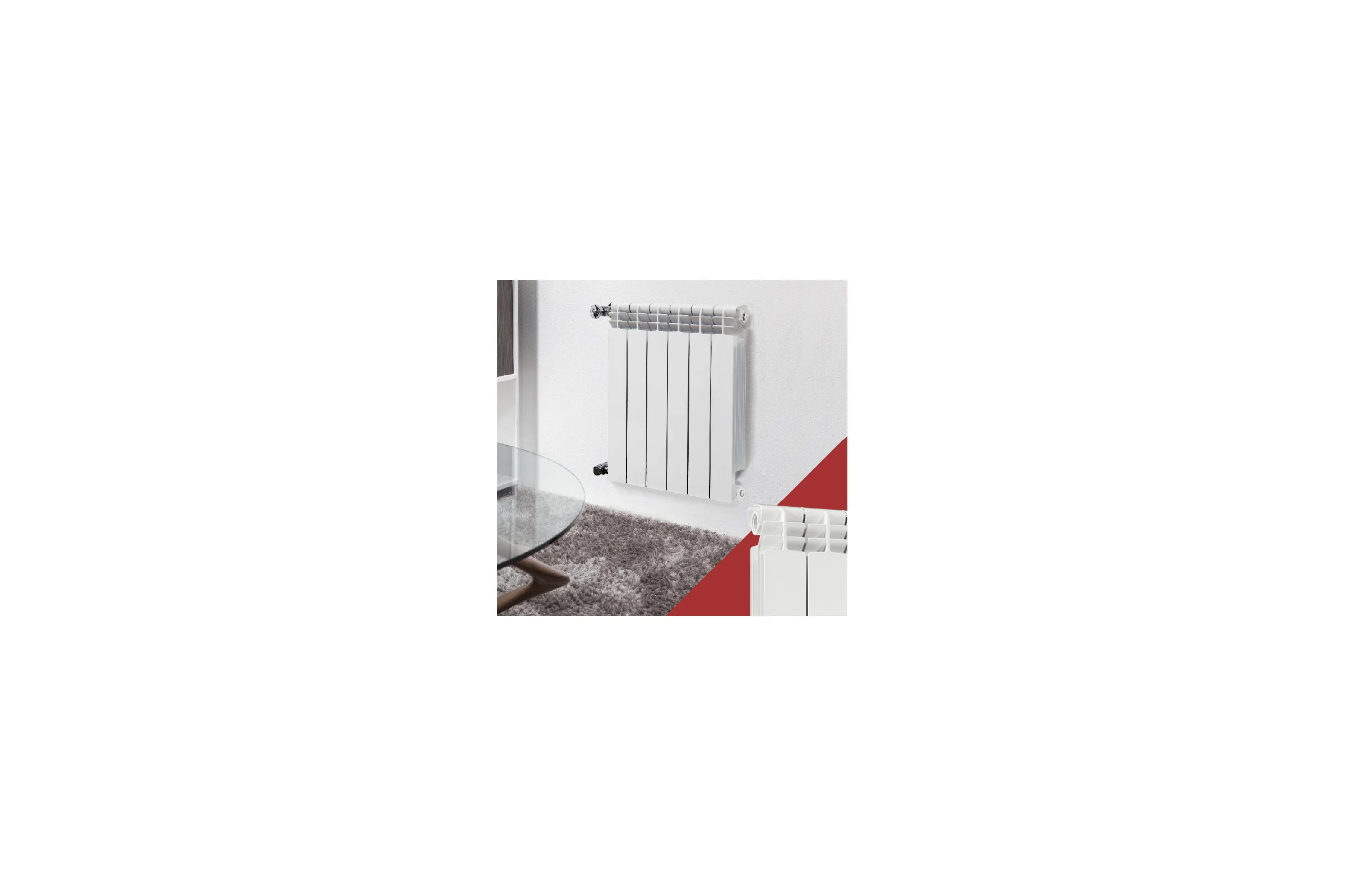 Биметаллический радиатор Fondital ALUSTAL 500/100 BIANCO 10 секций R90103410