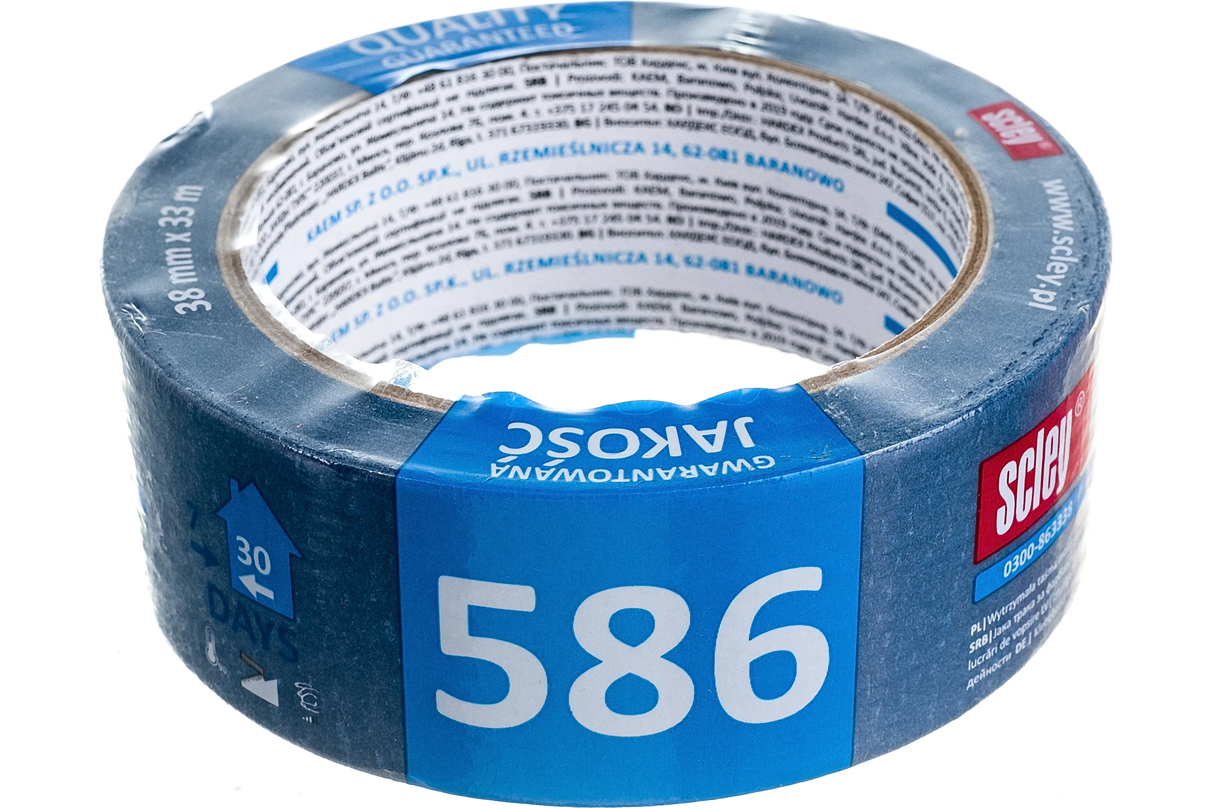 Малярная лента SCLEY 38 мм х 33 м, серия 586, синяя 0300-863338