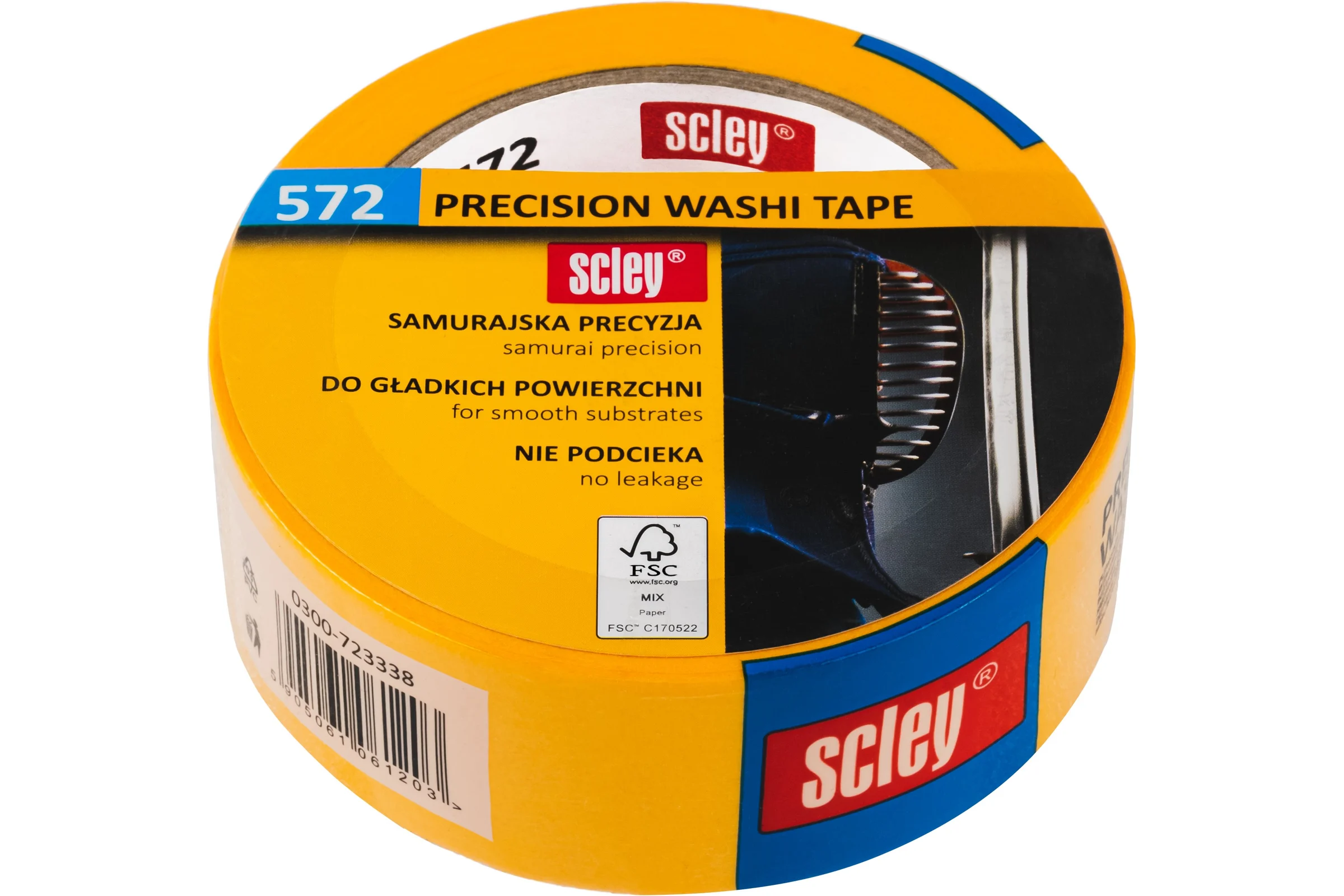 Малярная лента SCLEY серия 572, ультратонкая, 38 мм х 33 м, 0300-723338