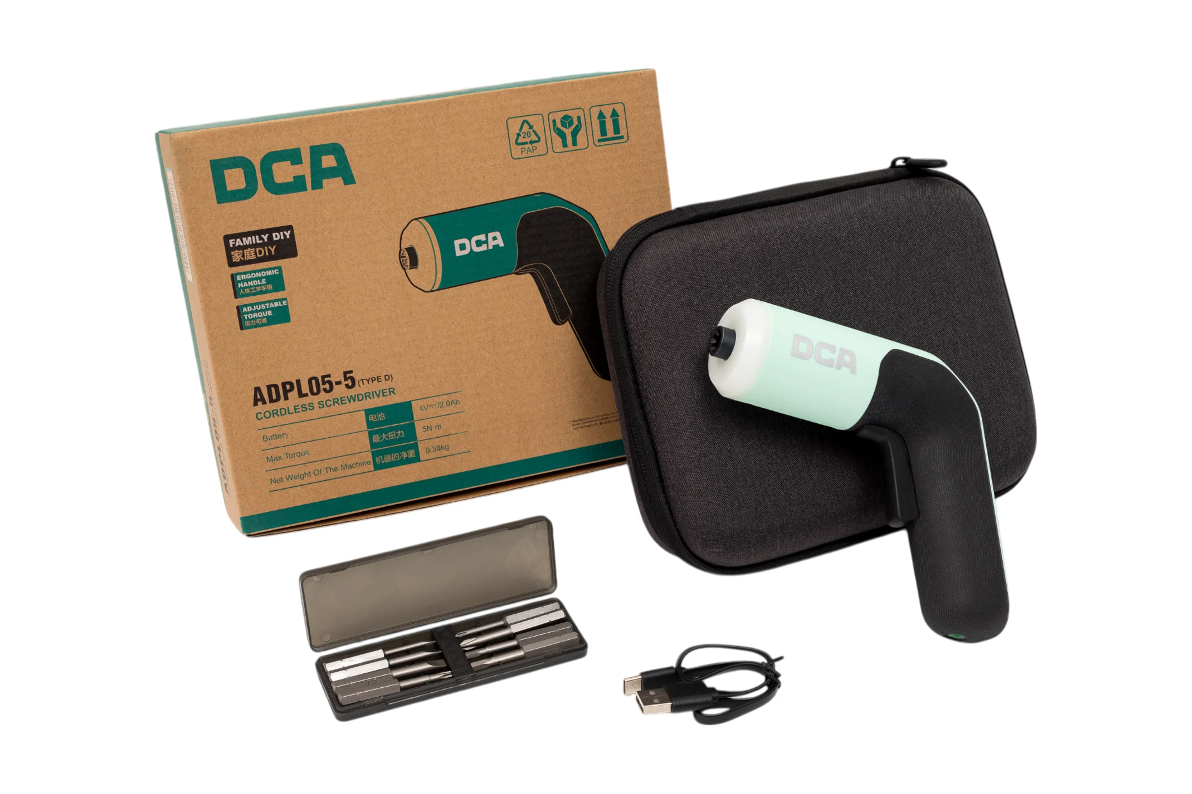Аккумуляторная отвертка DCA ADPL05-5 (TYPE D) mint