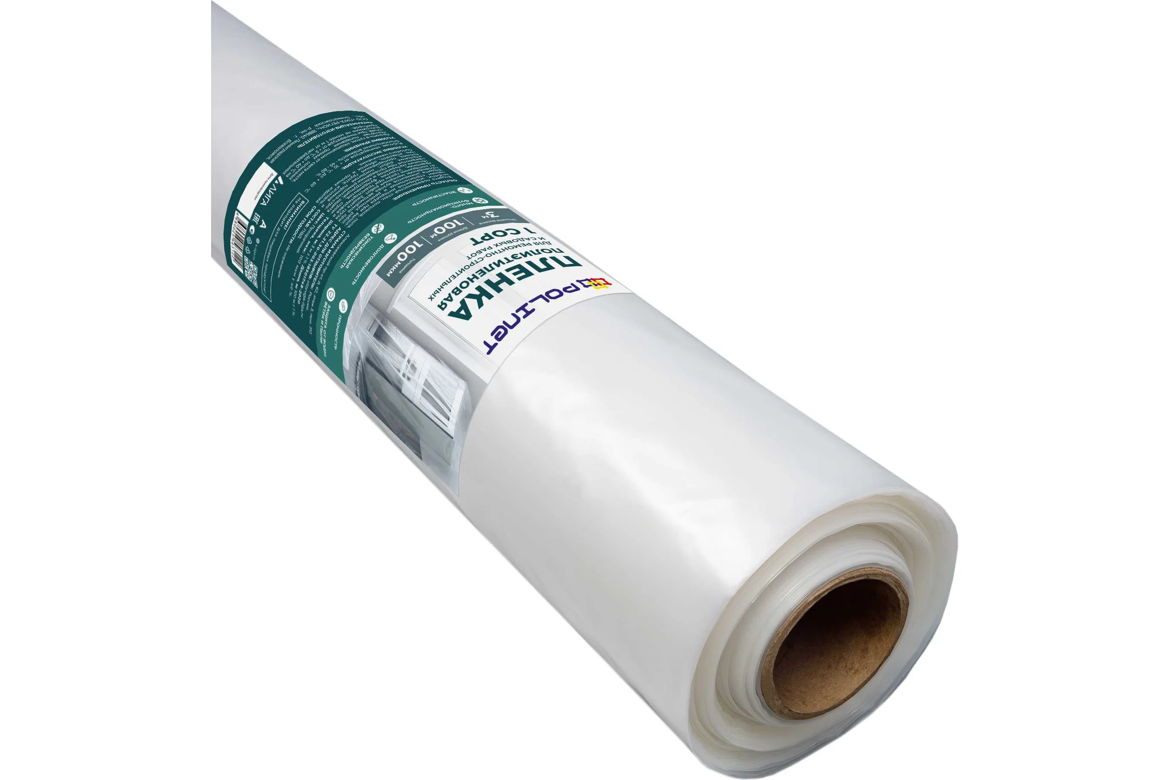 Пленка Polinet ПВД 1 сорт 3x100 м, 100 мкм, 17 кг 190070